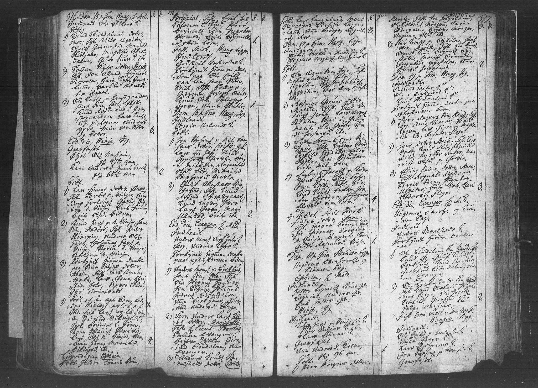 Voss sokneprestembete, SAB/A-79001/H/Haa: Parish register (official) no. A 8, 1752-1780, p. 316-317