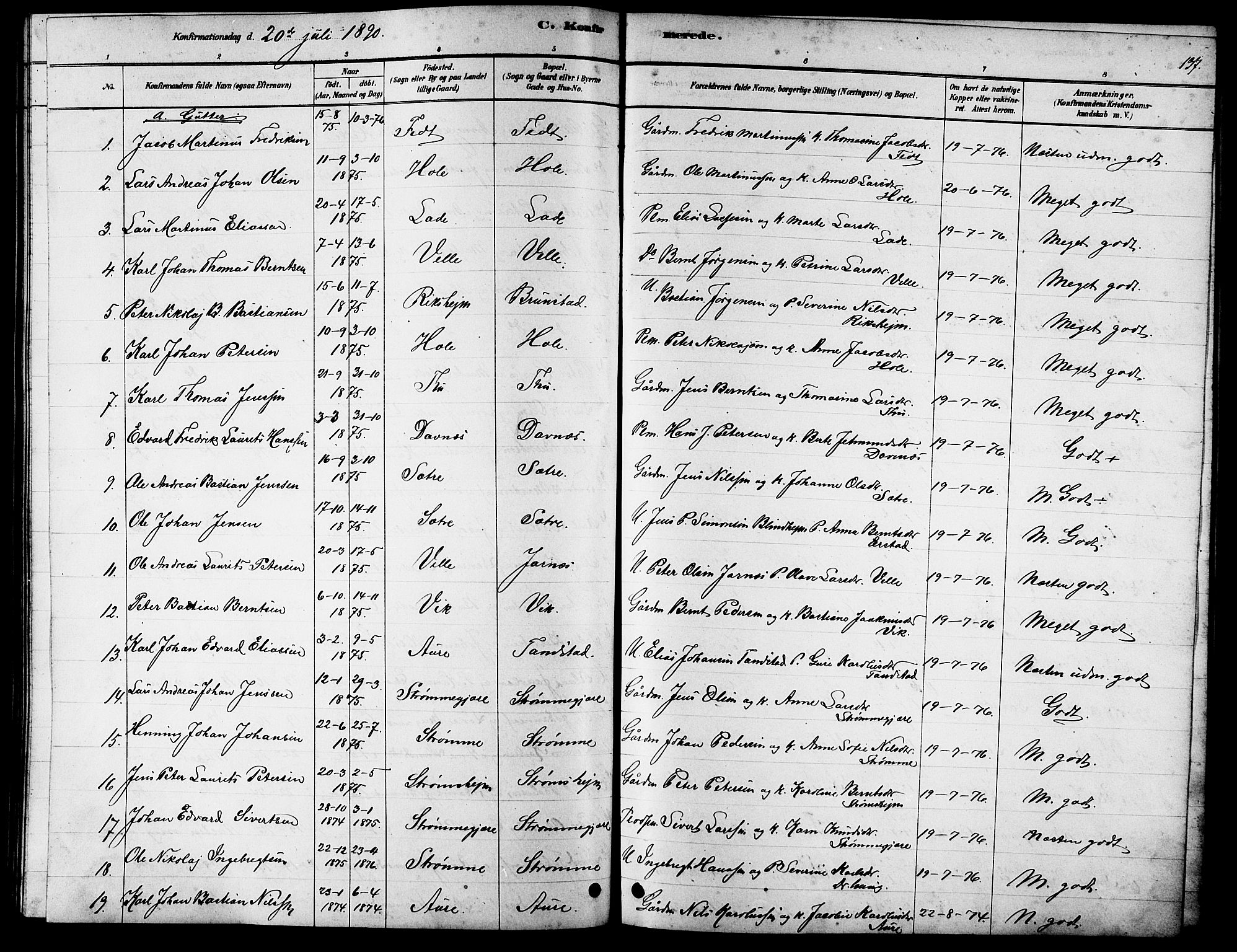 Ministerialprotokoller, klokkerbøker og fødselsregistre - Møre og Romsdal, AV/SAT-A-1454/523/L0339: Parish register (copy) no. 523C02, 1878-1891, p. 137