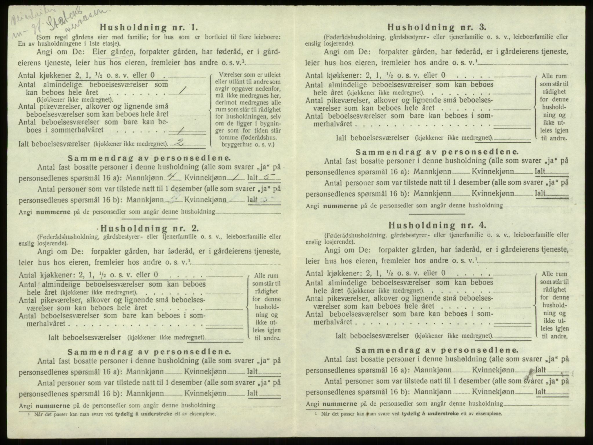 SAB, 1920 census for Stryn, 1920, p. 173