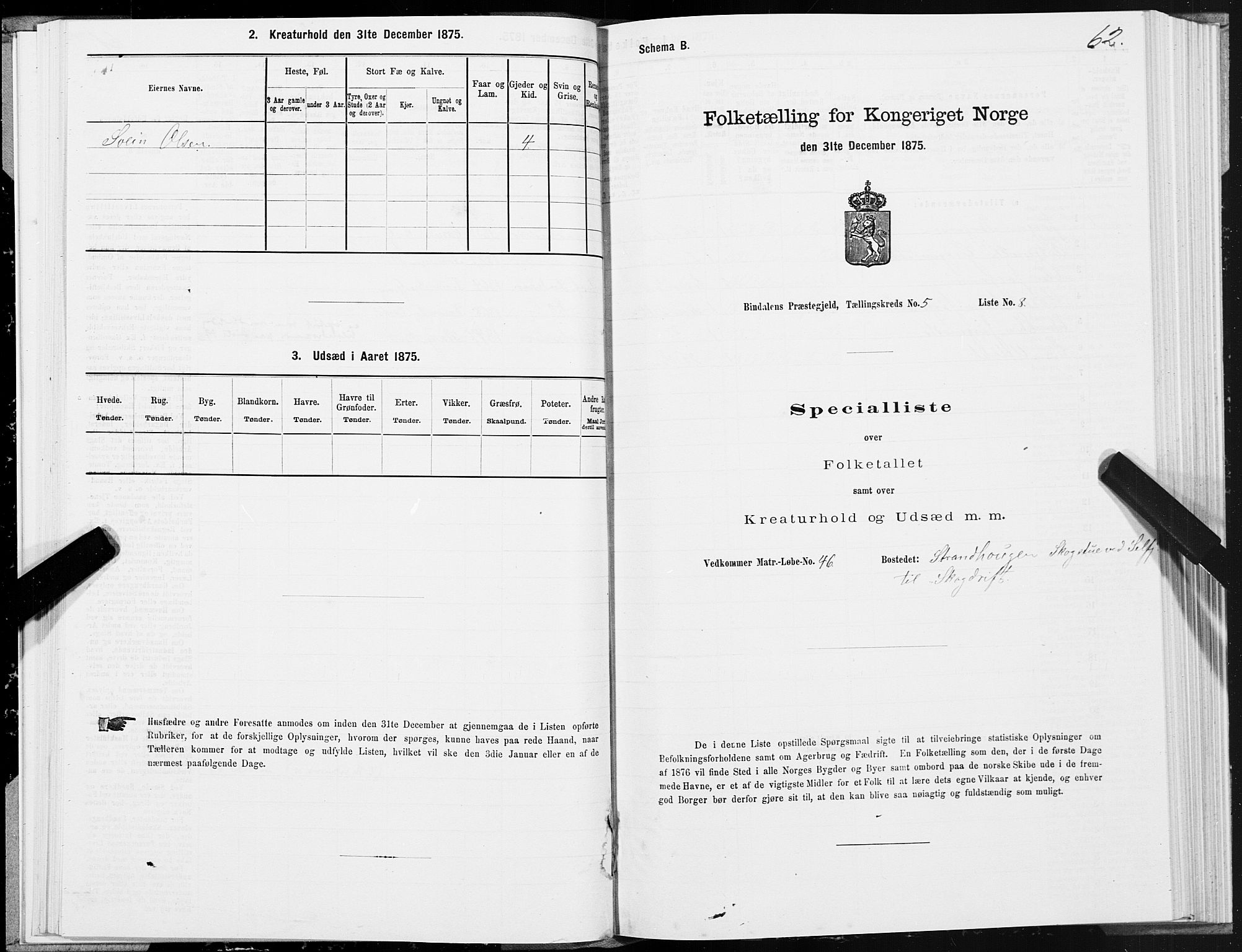 SAT, 1875 census for 1811P Bindal, 1875, p. 2062