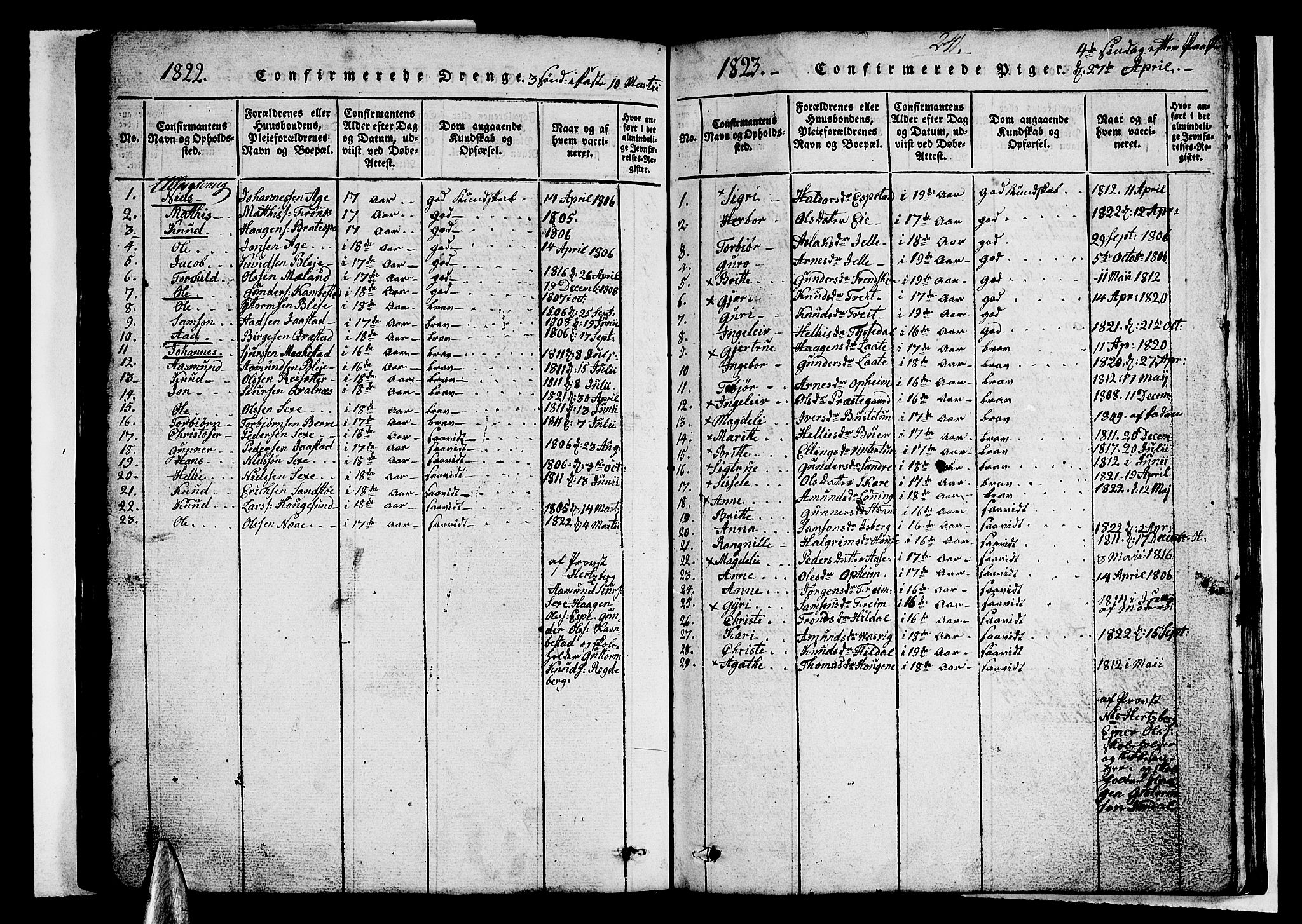 Ullensvang sokneprestembete, AV/SAB-A-78701/H/Hab: Parish register (copy) no. A 3, 1817-1825, p. 241