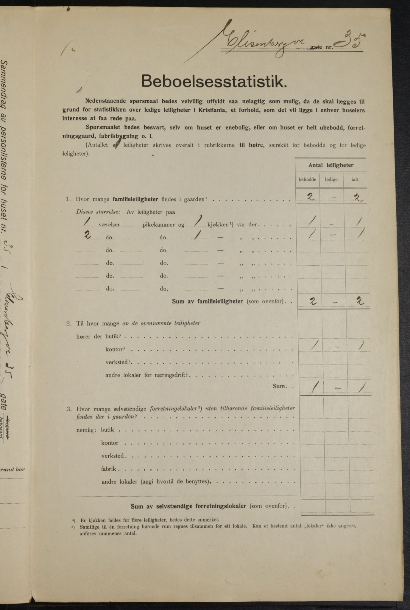 OBA, Municipal Census 1915 for Kristiania, 1915, p. 20414