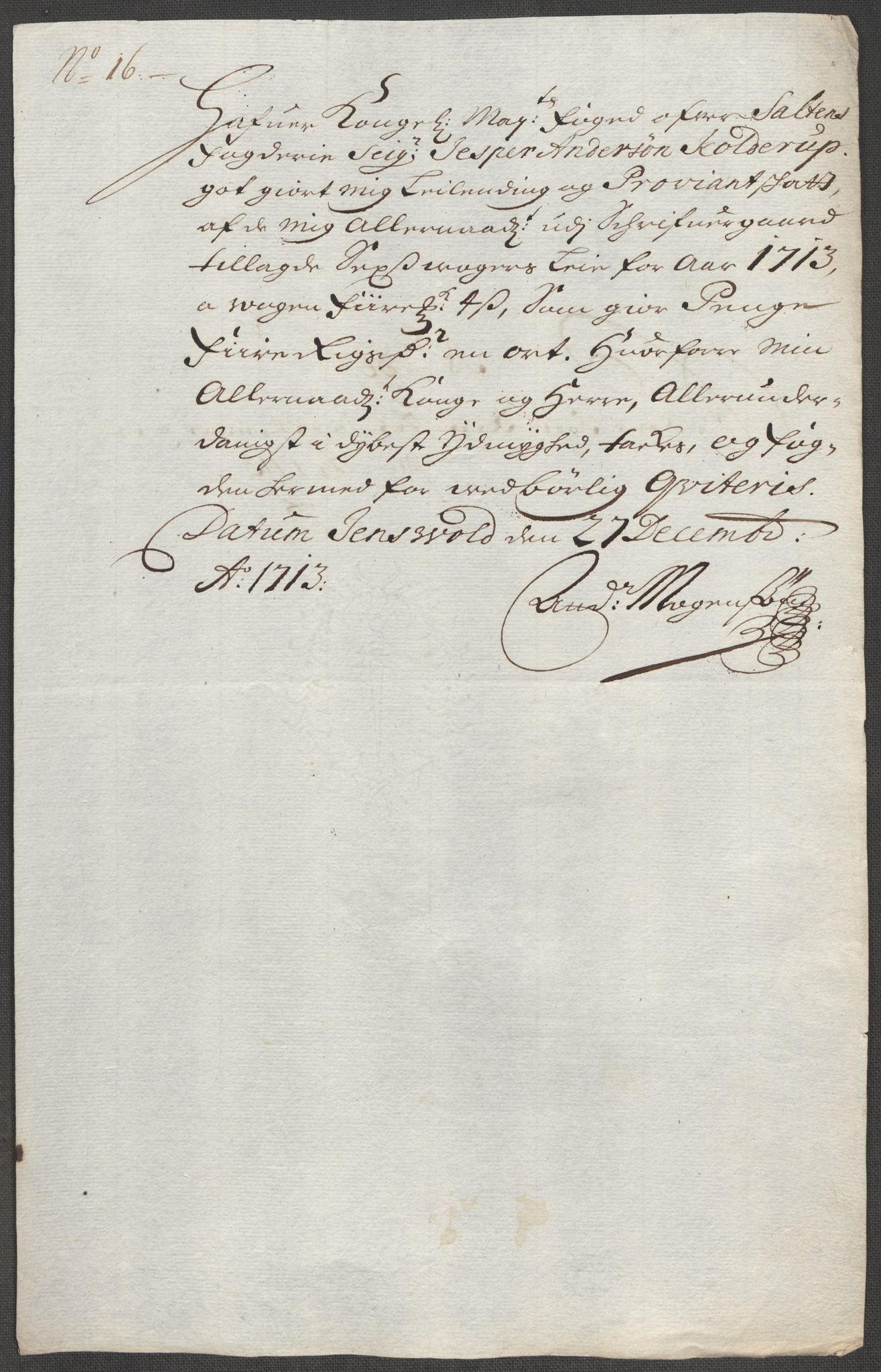 Rentekammeret inntil 1814, Reviderte regnskaper, Fogderegnskap, RA/EA-4092/R66/L4583: Fogderegnskap Salten, 1713, p. 199