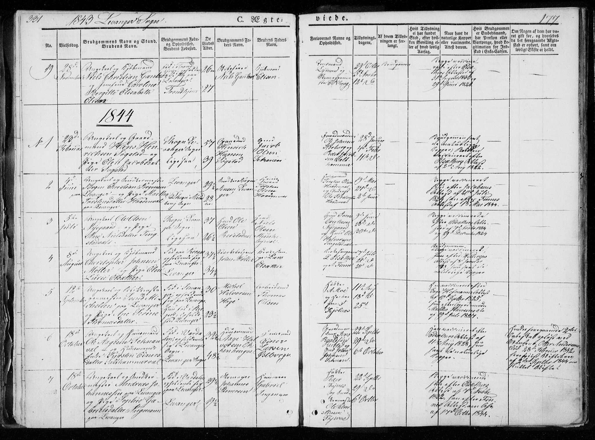Ministerialprotokoller, klokkerbøker og fødselsregistre - Nord-Trøndelag, SAT/A-1458/720/L0183: Parish register (official) no. 720A01, 1836-1855, p. 177