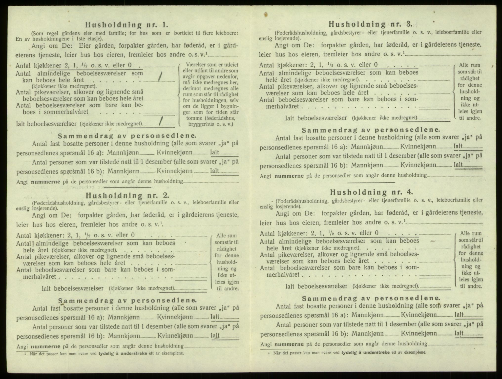 SAB, 1920 census for Selje, 1920, p. 445