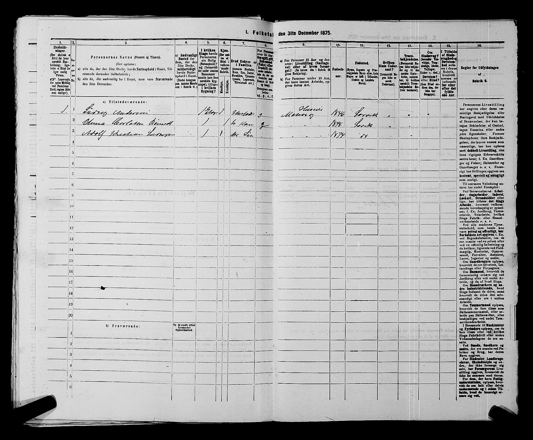 SAKO, 1875 census for 0707P Larvik, 1875, p. 1423