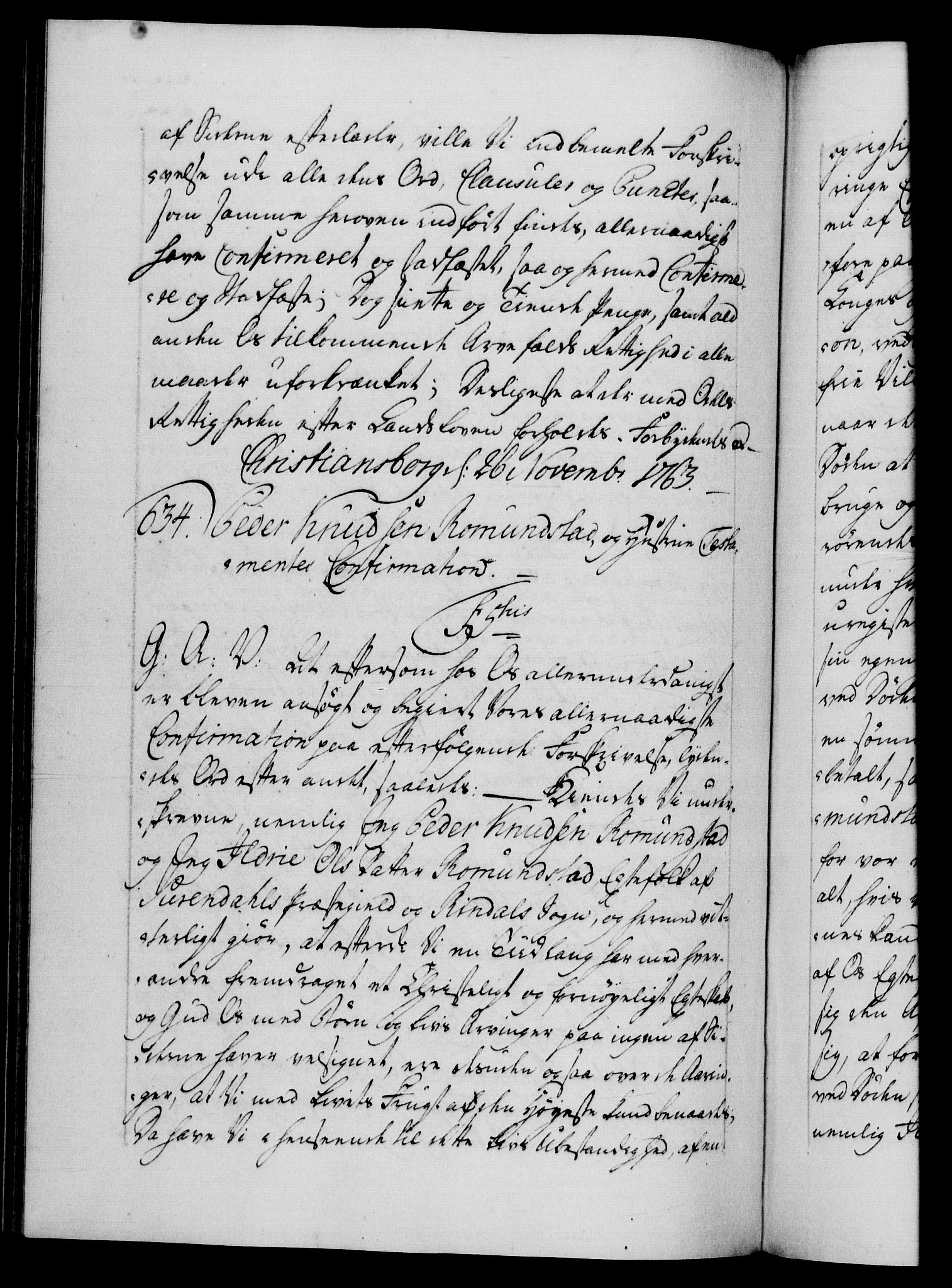 Danske Kanselli 1572-1799, AV/RA-EA-3023/F/Fc/Fca/Fcaa/L0042: Norske registre, 1763-1766, p. 224b