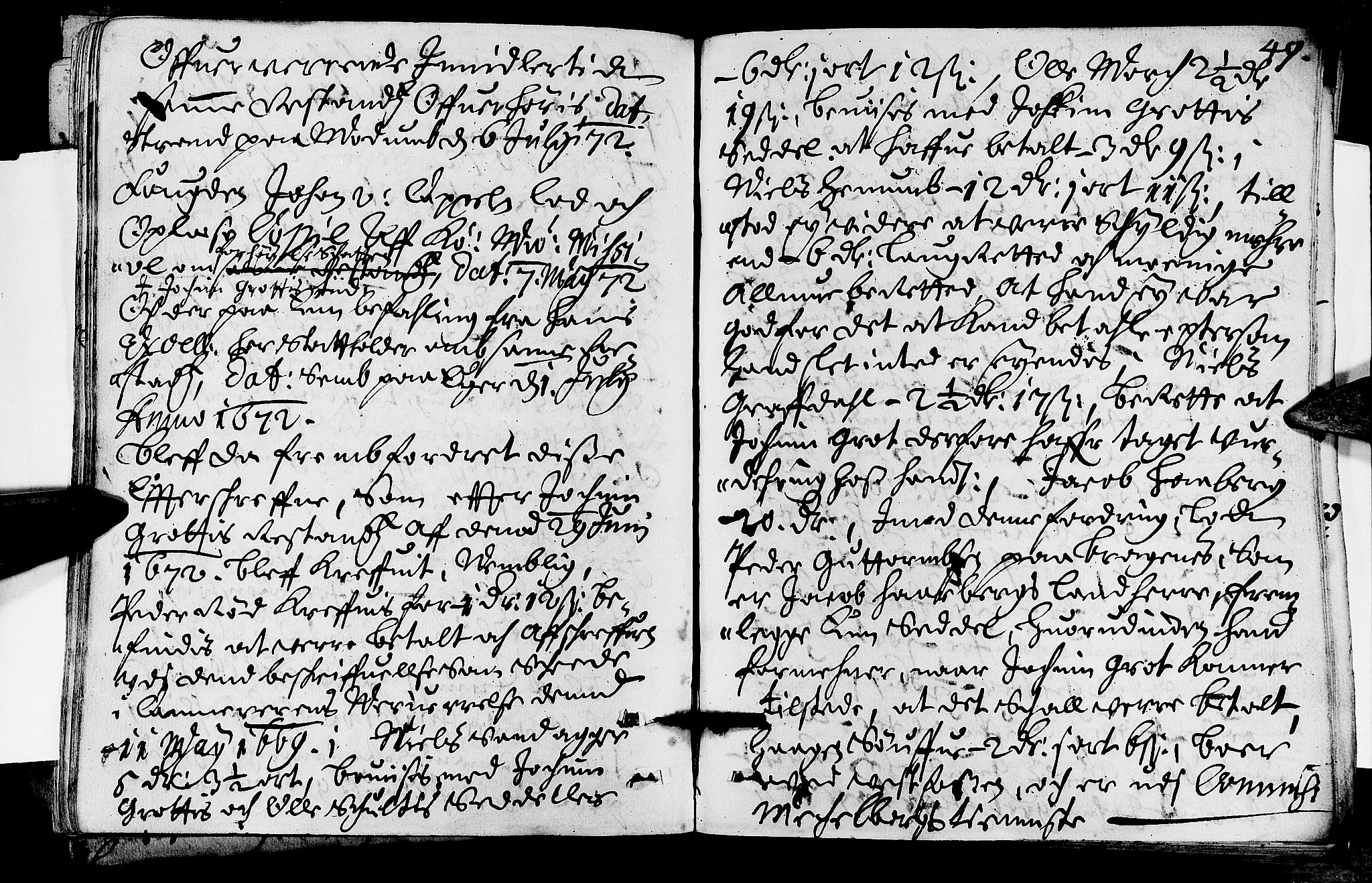 Lier, Røyken og Hurum sorenskriveri, AV/SAKO-A-89/F/Fa/L0013: Tingbok, 1672, p. 49