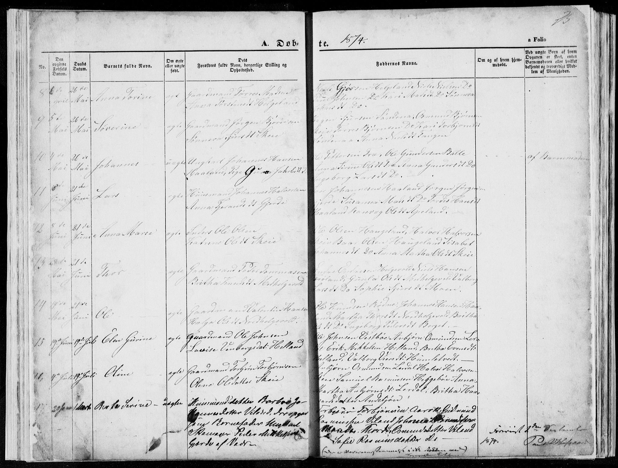 Vikedal sokneprestkontor, SAST/A-101840/01/V: Parish register (copy) no. B 10, 1864-1926, p. 23