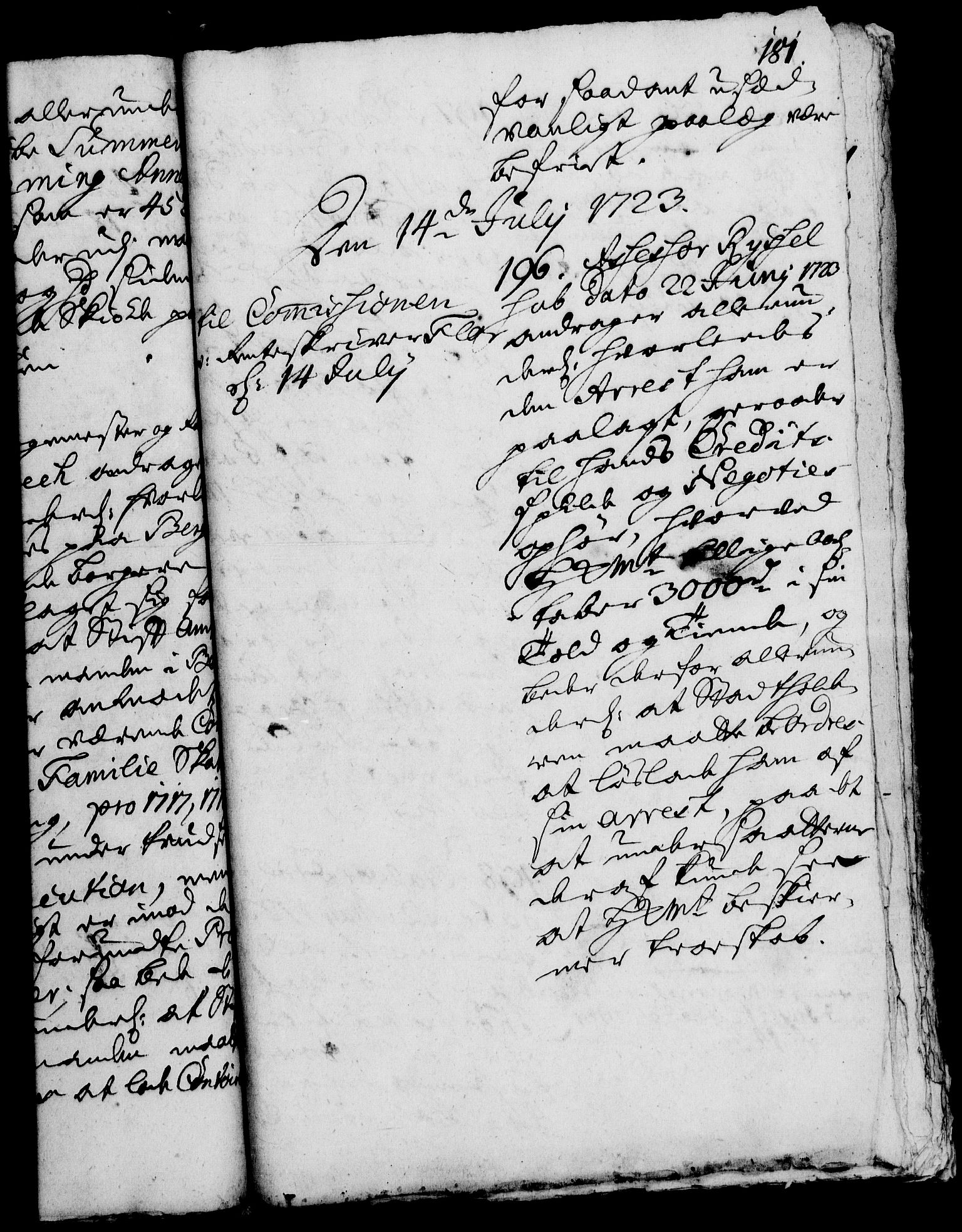 Rentekammeret, Kammerkanselliet, AV/RA-EA-3111/G/Gh/Gha/L0006: Norsk ekstraktmemorialprotokoll (merket RK 53.51), 1723-1724, p. 181