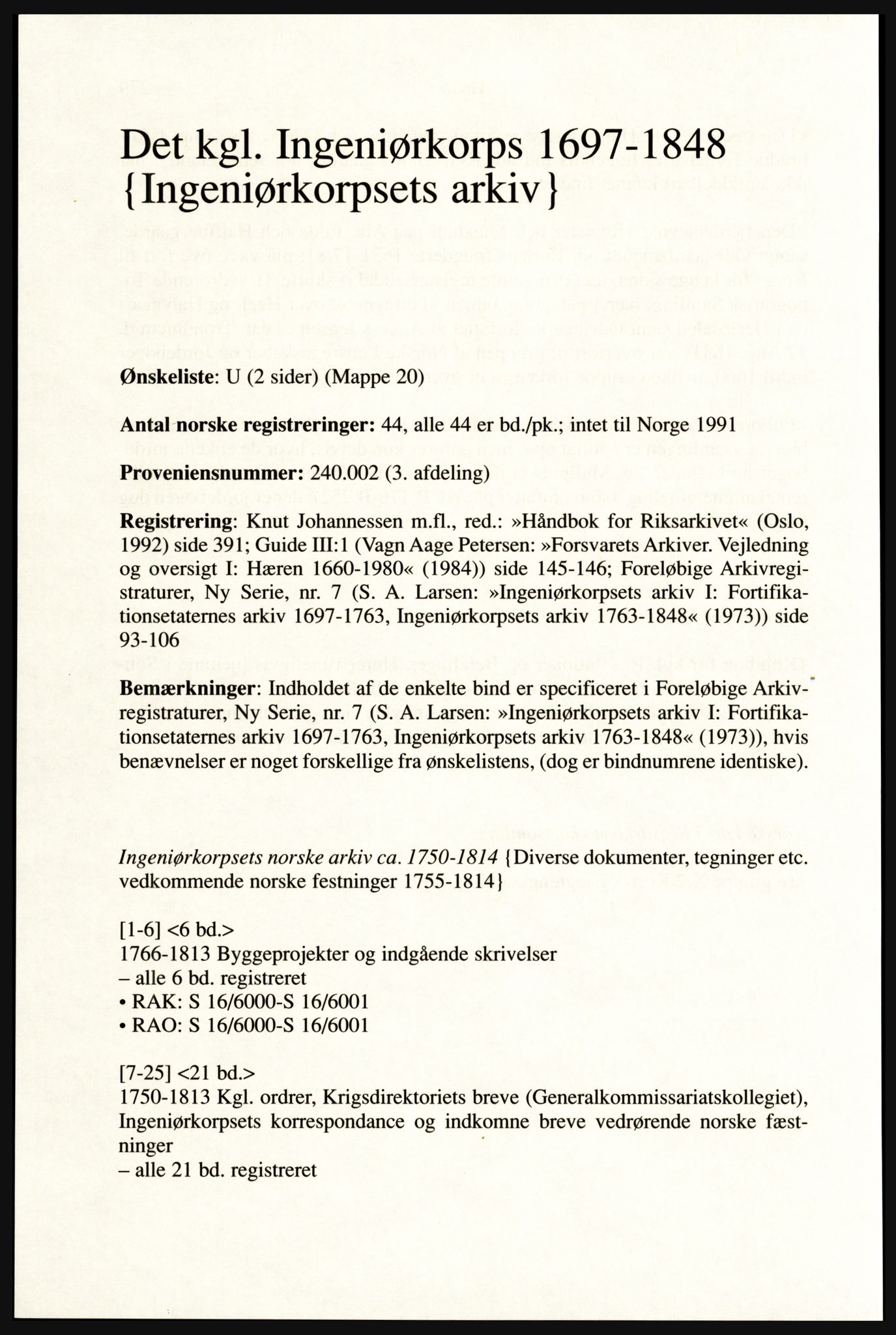 Publikasjoner utgitt av Arkivverket, PUBL/PUBL-001/A/0002: Erik Gøbel: NOREG, Tværregistratur over norgesrelevant materiale i Rigsarkivet i København (2000), 2000, p. 282