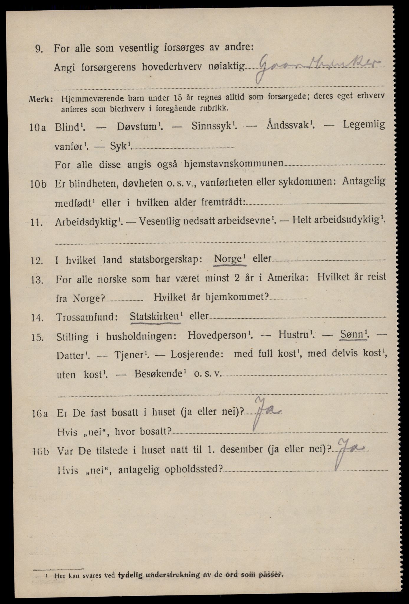 SAST, 1920 census for Finnøy, 1920, p. 3647