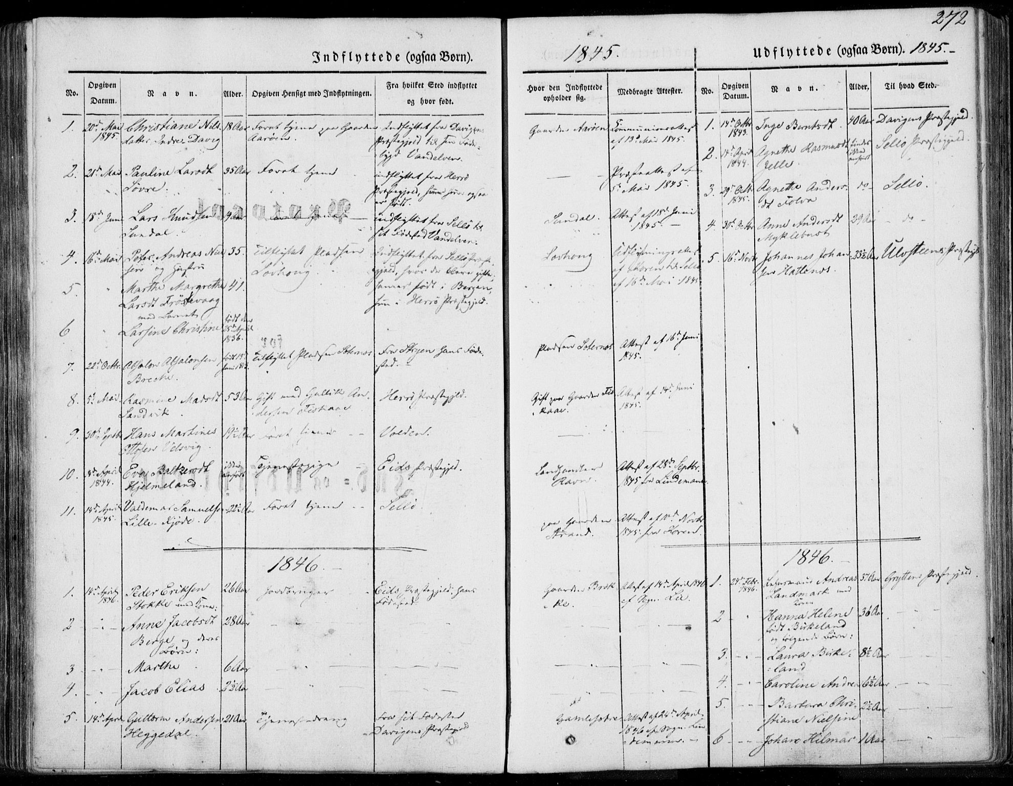 Ministerialprotokoller, klokkerbøker og fødselsregistre - Møre og Romsdal, AV/SAT-A-1454/501/L0006: Parish register (official) no. 501A06, 1844-1868, p. 272