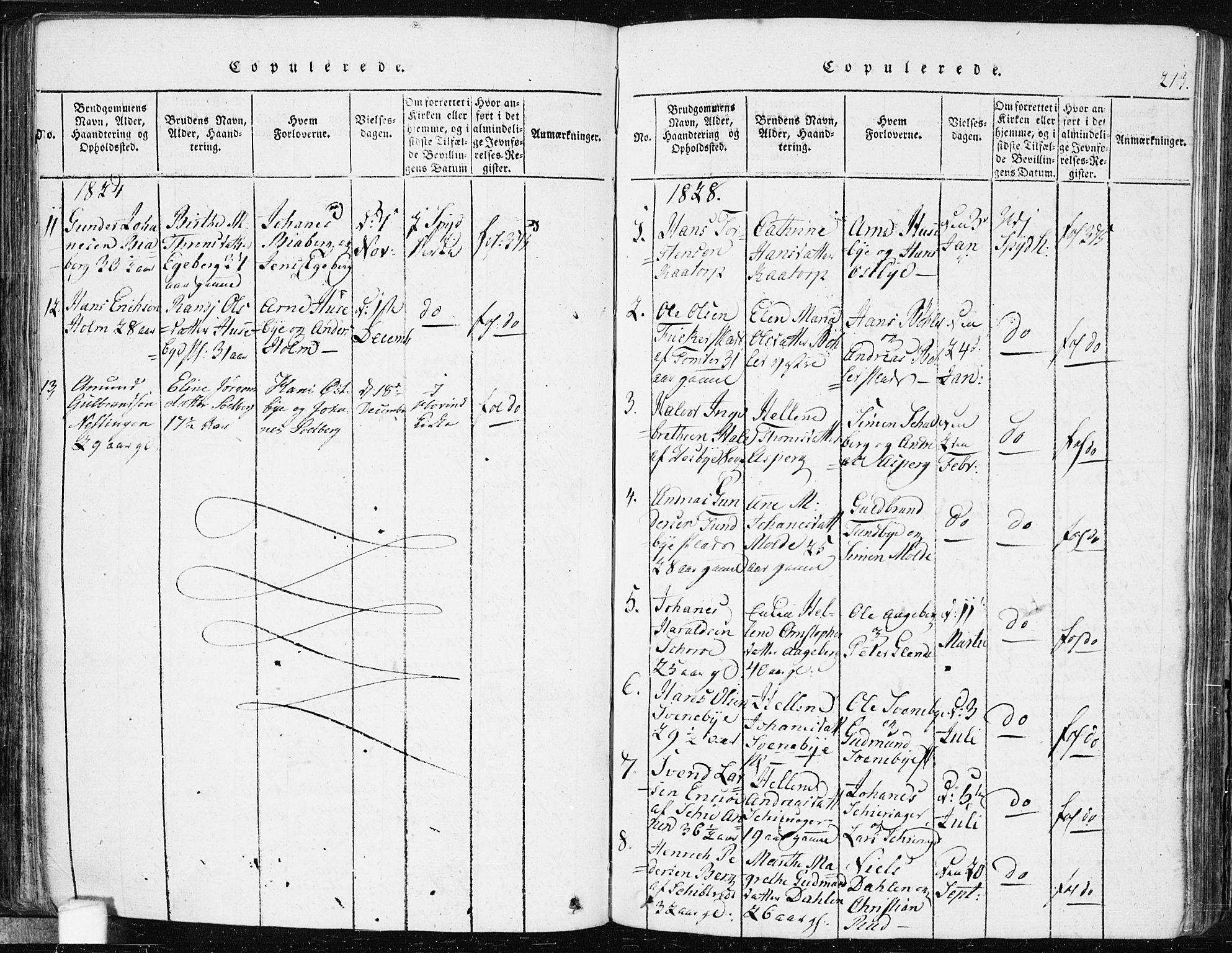 Spydeberg prestekontor Kirkebøker, AV/SAO-A-10924/F/Fa/L0004: Parish register (official) no. I 4, 1814-1841, p. 213