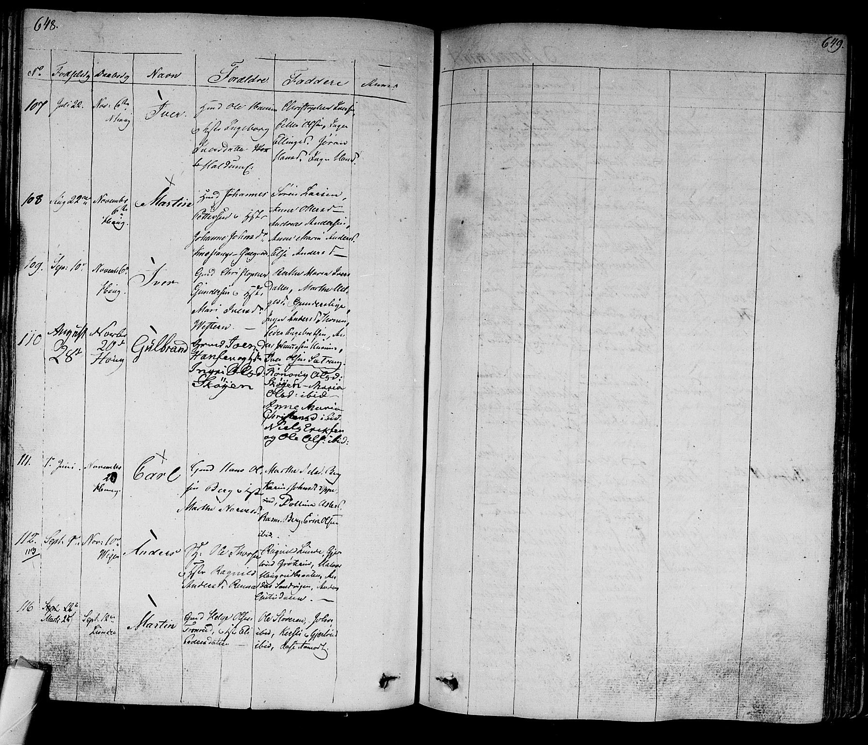 Norderhov kirkebøker, AV/SAKO-A-237/F/Fa/L0009: Parish register (official) no. 9, 1819-1837, p. 648-649