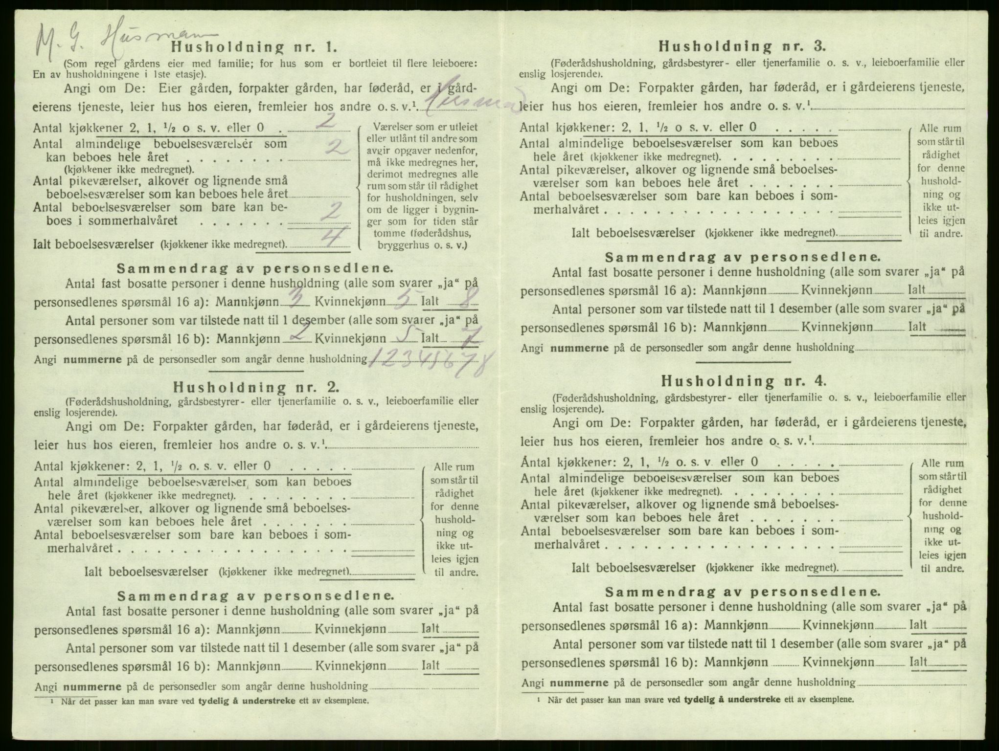 SAKO, 1920 census for Sem, 1920, p. 731