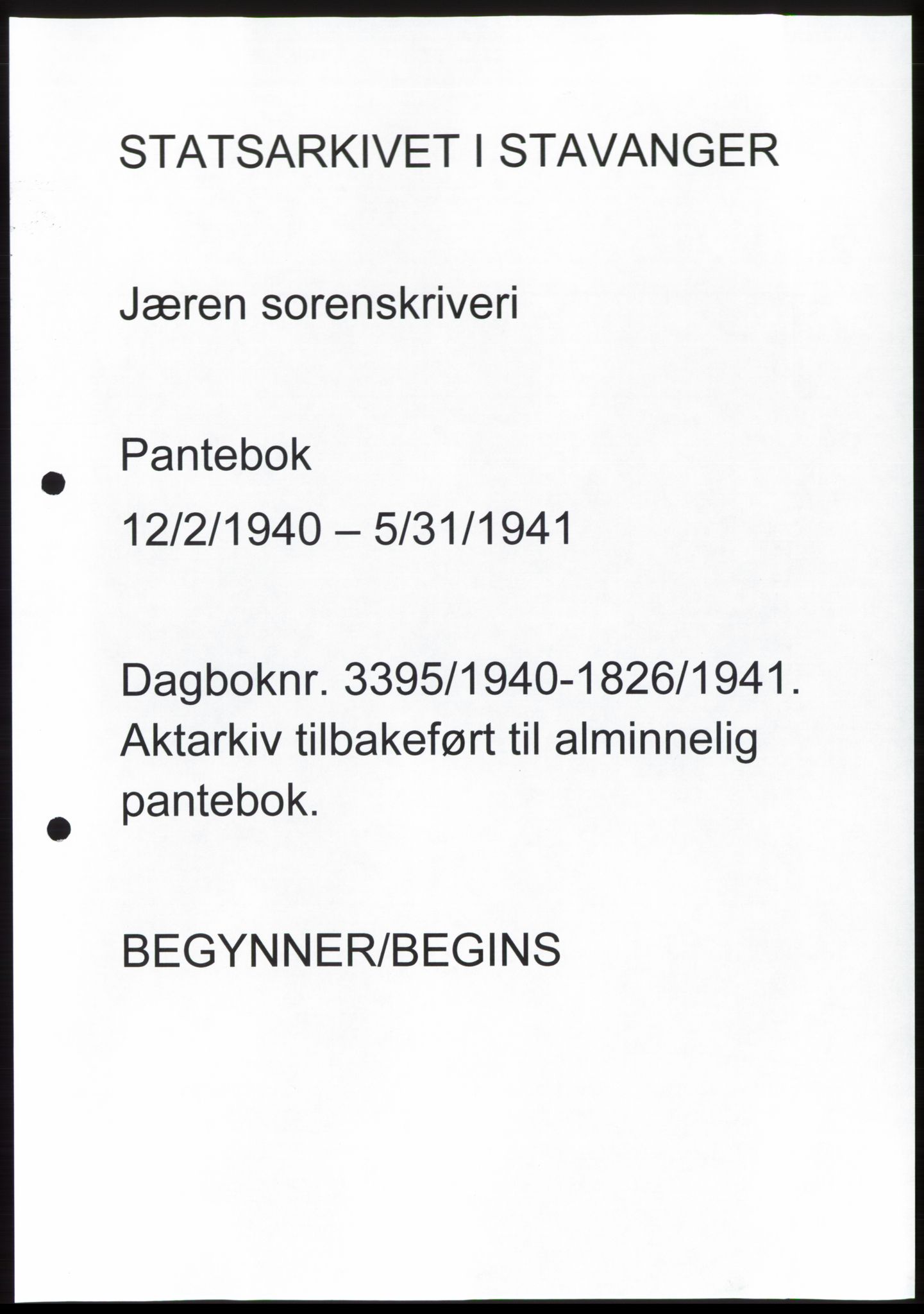 Jæren sorenskriveri, SAST/A-100310/03/G/Gba/L0079: Mortgage book, 1940-1941
