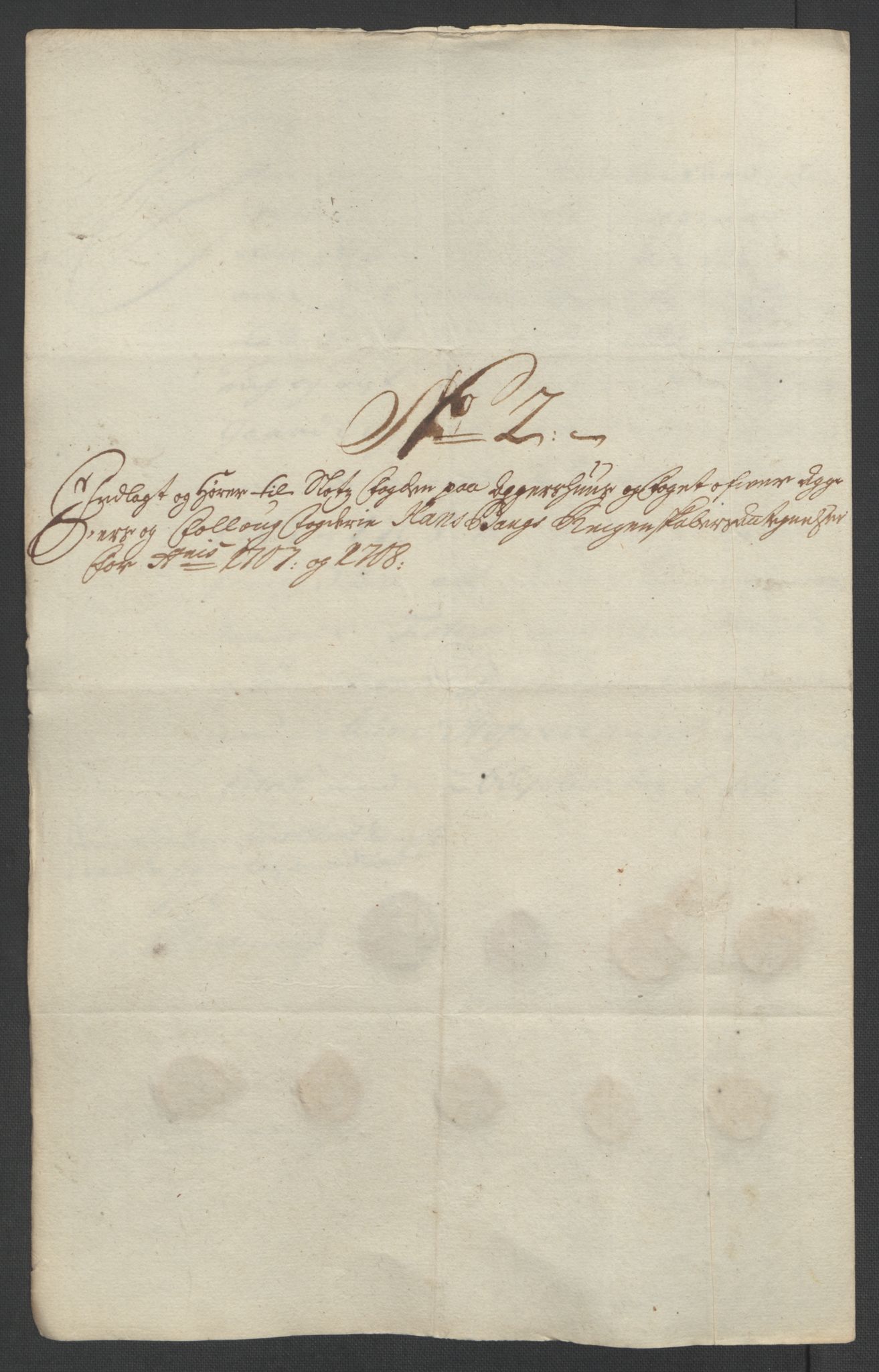 Rentekammeret inntil 1814, Reviderte regnskaper, Fogderegnskap, AV/RA-EA-4092/R10/L0447: Fogderegnskap Aker og Follo, 1707-1709, p. 392