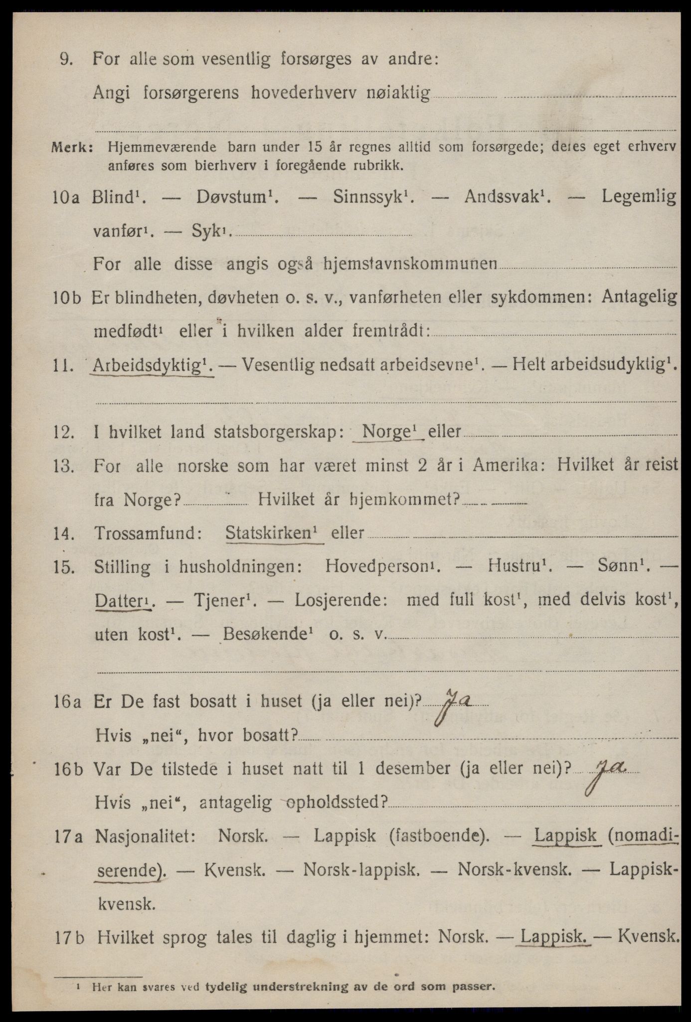 SAT, 1920 census for Røros, 1920, p. 10895