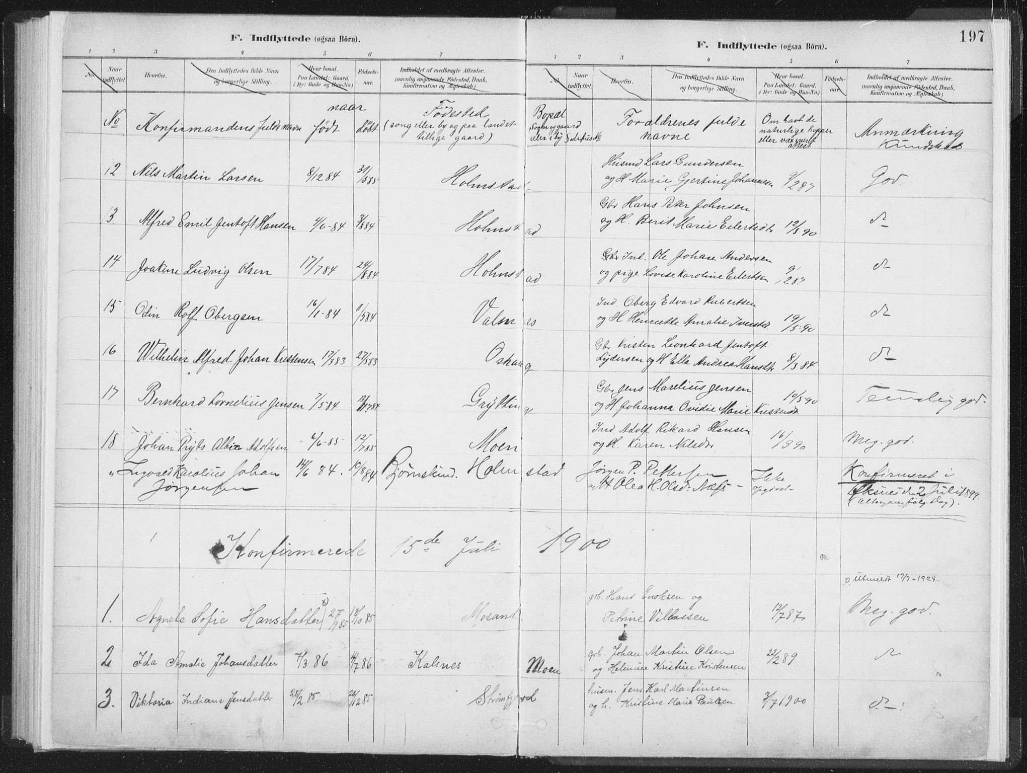 Ministerialprotokoller, klokkerbøker og fødselsregistre - Nordland, SAT/A-1459/890/L1286: Parish register (official) no. 890A01, 1882-1902, p. 197