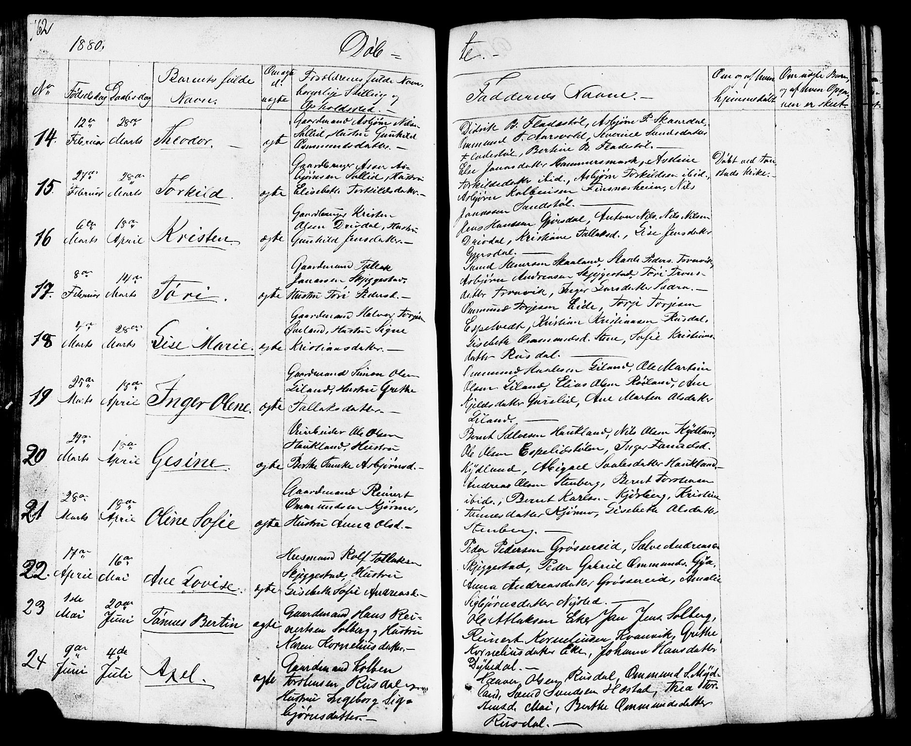 Lund sokneprestkontor, AV/SAST-A-101809/S07/L0003: Parish register (copy) no. B 3, 1848-1885, p. 162