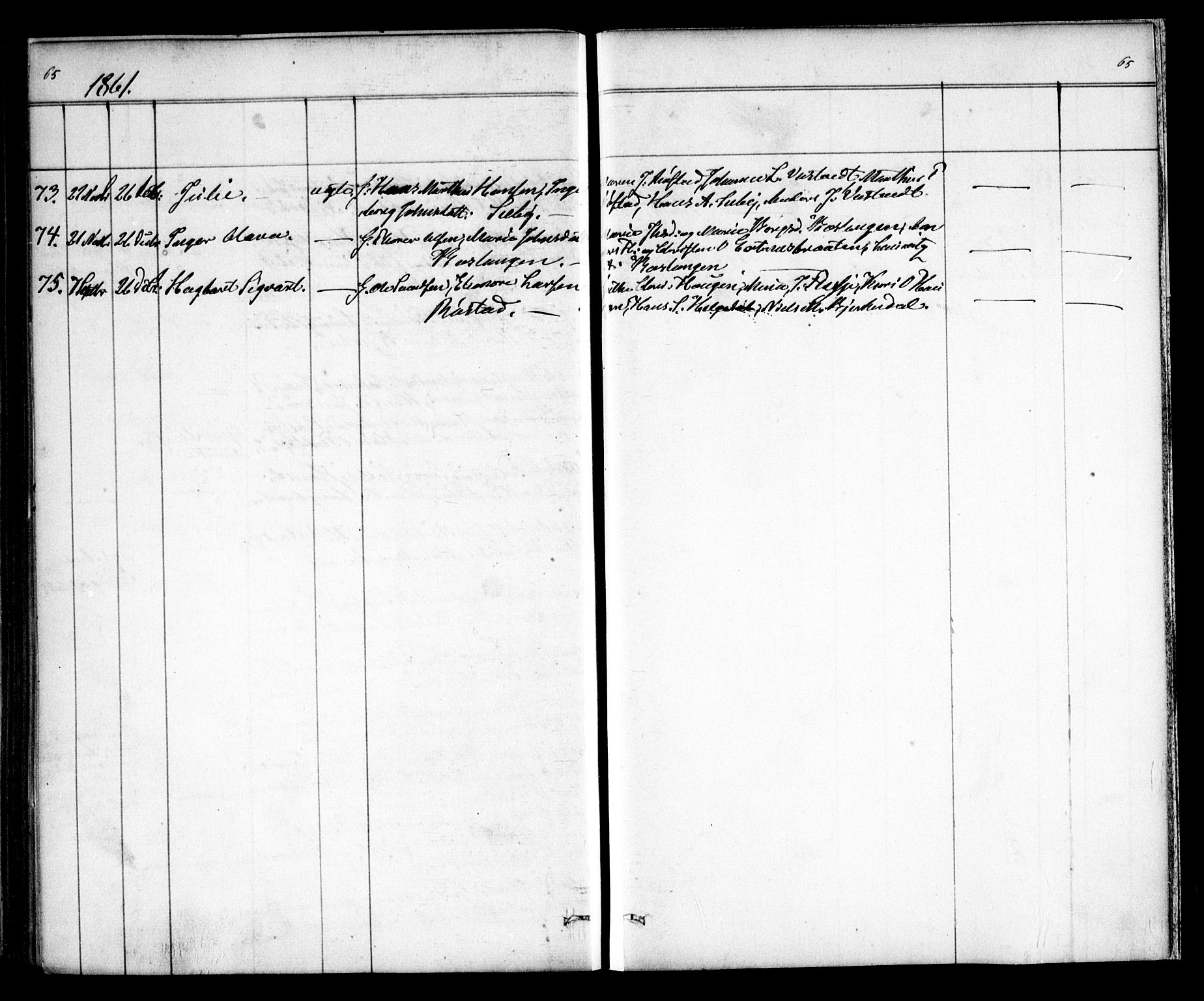 Våler prestekontor Kirkebøker, SAO/A-11083/F/Fa/L0007: Parish register (official) no. I 7, 1856-1861, p. 65