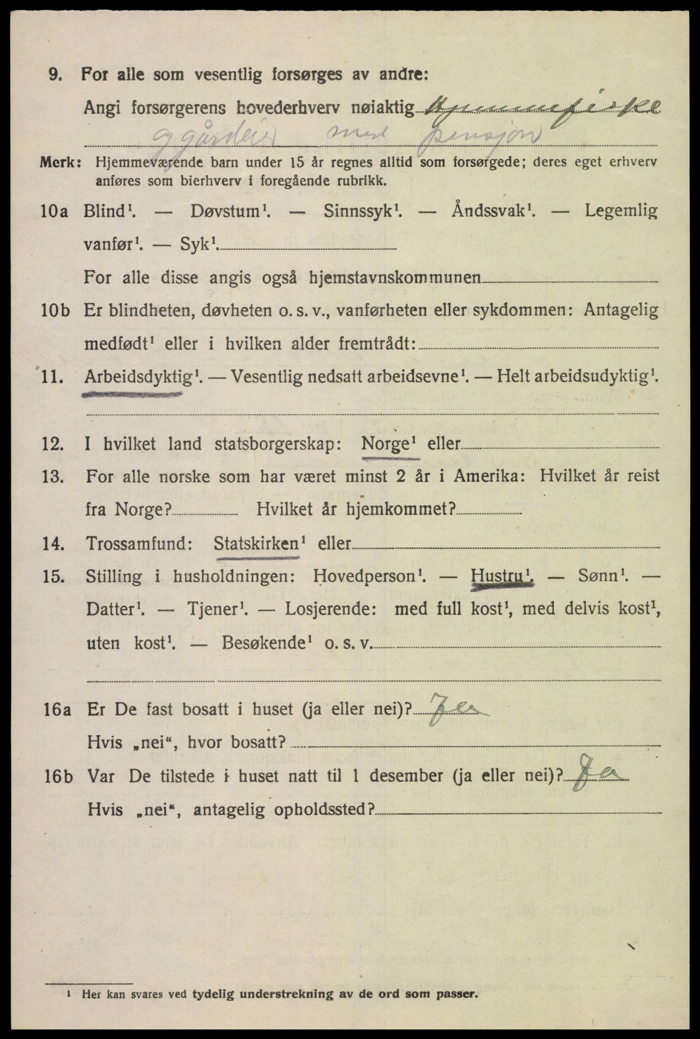 SAK, 1920 census for Sør-Audnedal, 1920, p. 4186