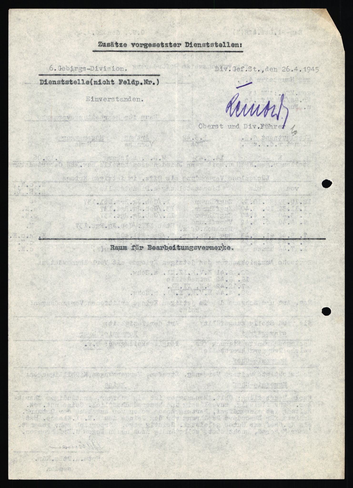 Forsvarets Overkommando. 2 kontor. Arkiv 11.4. Spredte tyske arkivsaker, AV/RA-RAFA-7031/D/Dar/Dara/L0019: Personalbøker og diverse, 1940-1945, p. 7