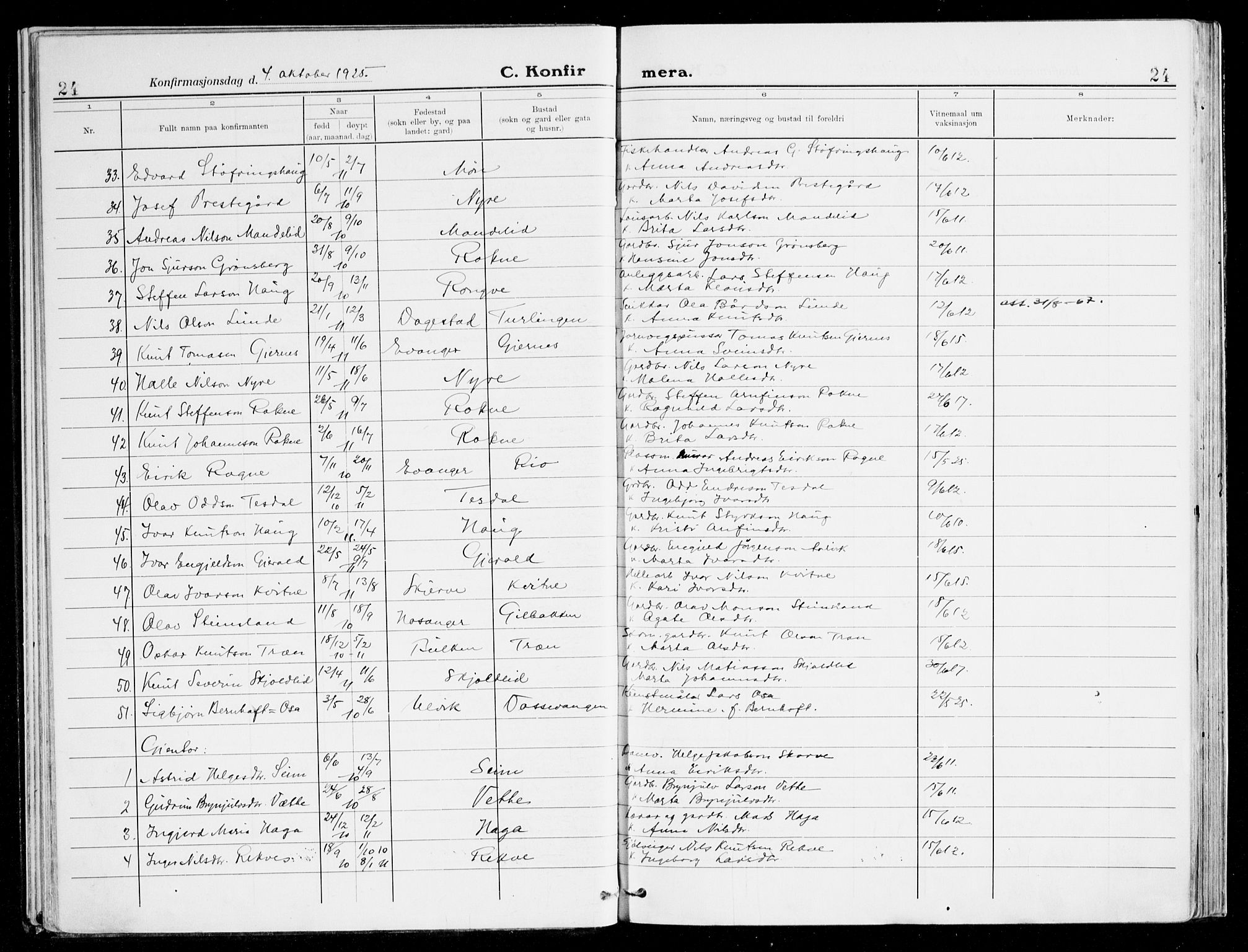 Voss sokneprestembete, AV/SAB-A-79001/H/Haa: Parish register (official) no. B 3, 1922-1942, p. 24