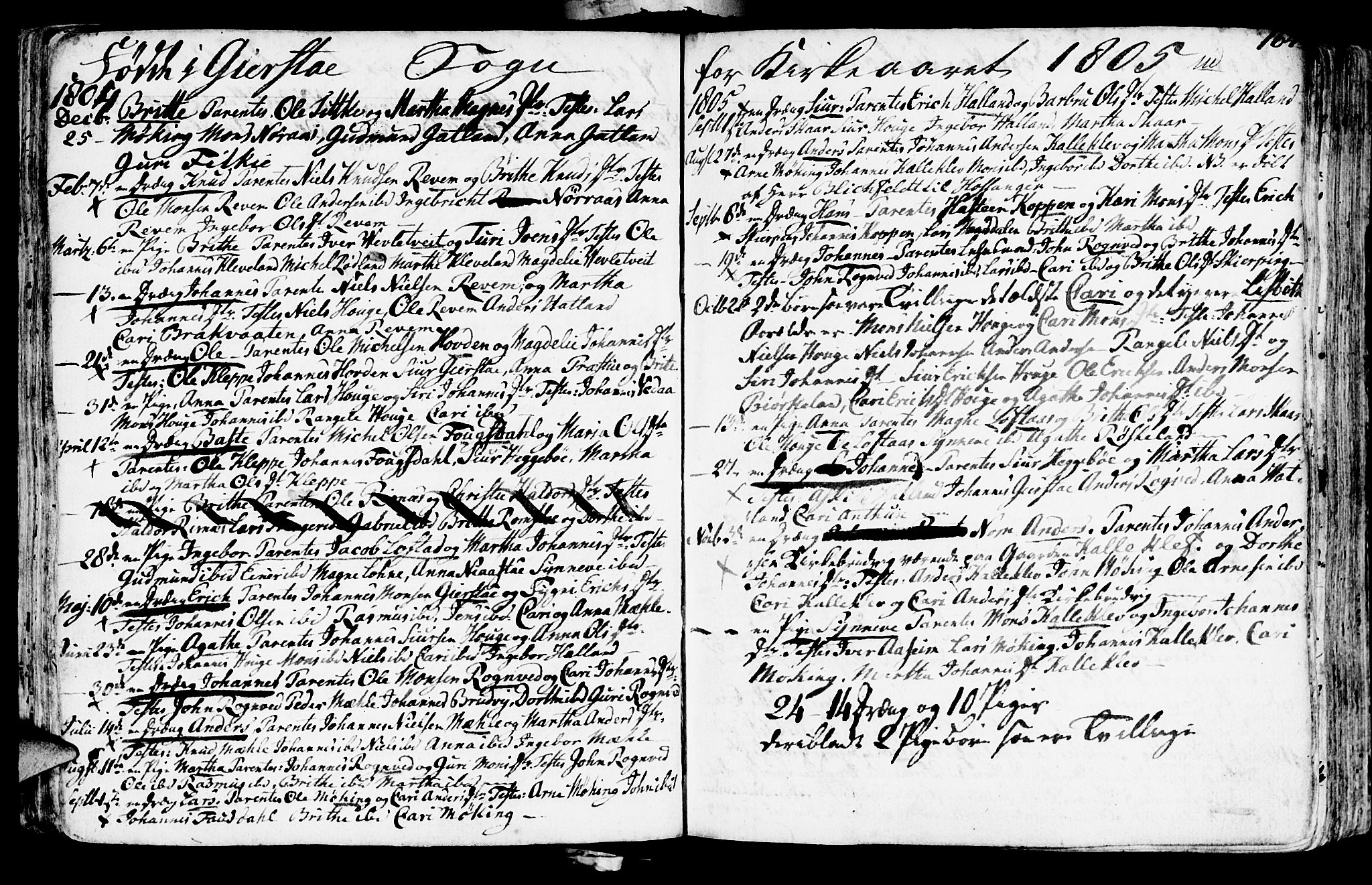 Haus sokneprestembete, AV/SAB-A-75601/H/Haa: Parish register (official) no. A 11, 1796-1816, p. 164