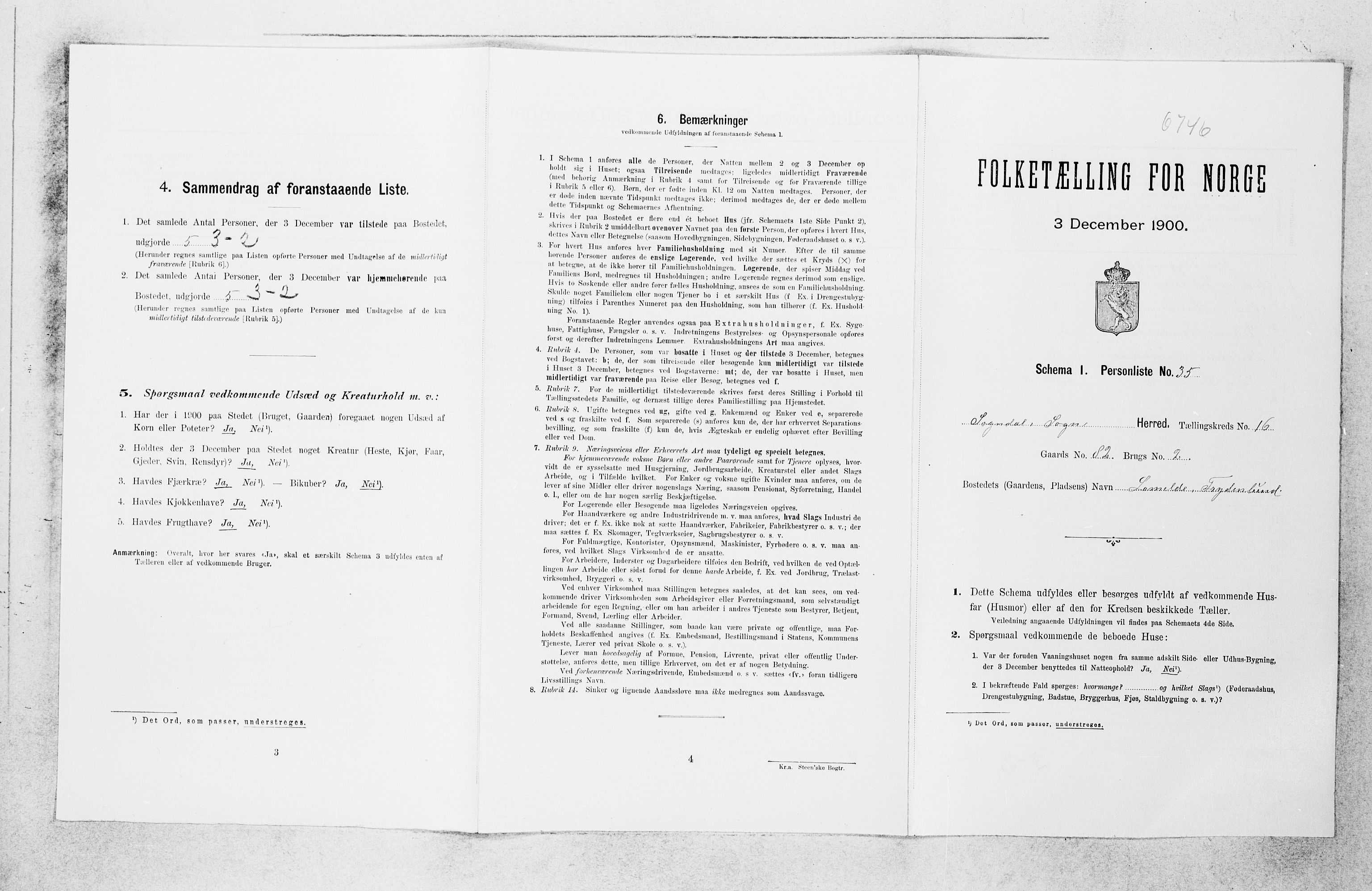 SAB, 1900 census for Sogndal, 1900, p. 1059
