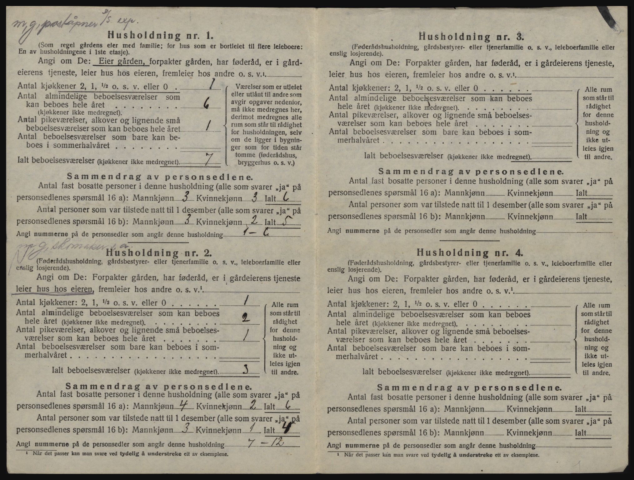 SAT, 1920 census for Sandstad, 1920, p. 348