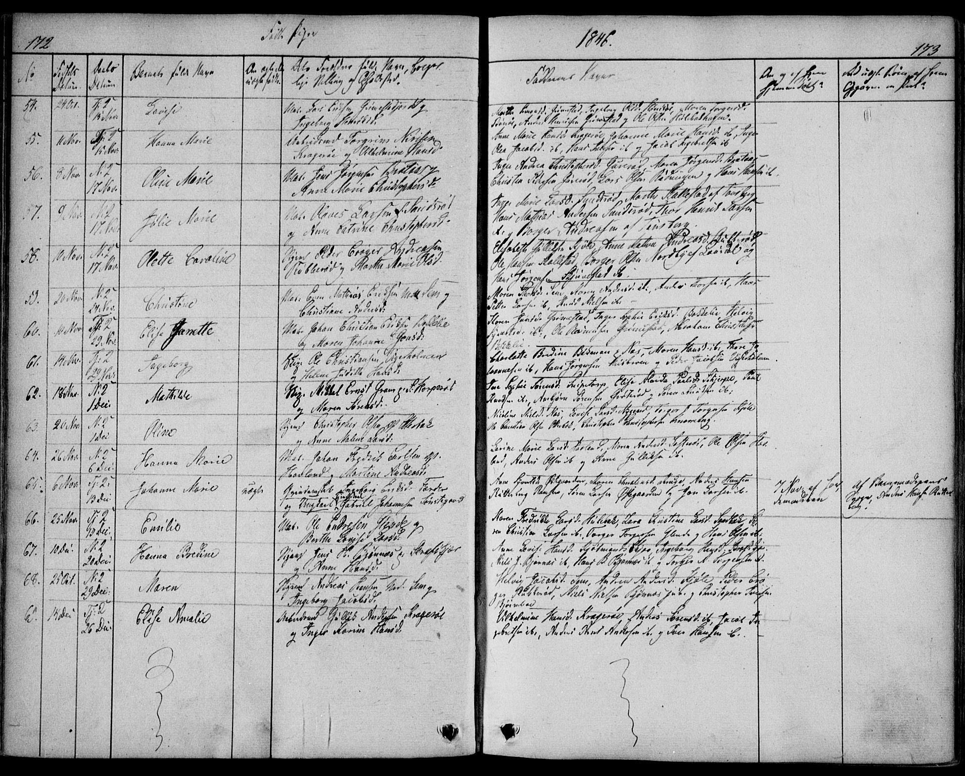 Nøtterøy kirkebøker, AV/SAKO-A-354/F/Fa/L0005: Parish register (official) no. I 5, 1839-1852, p. 172-173