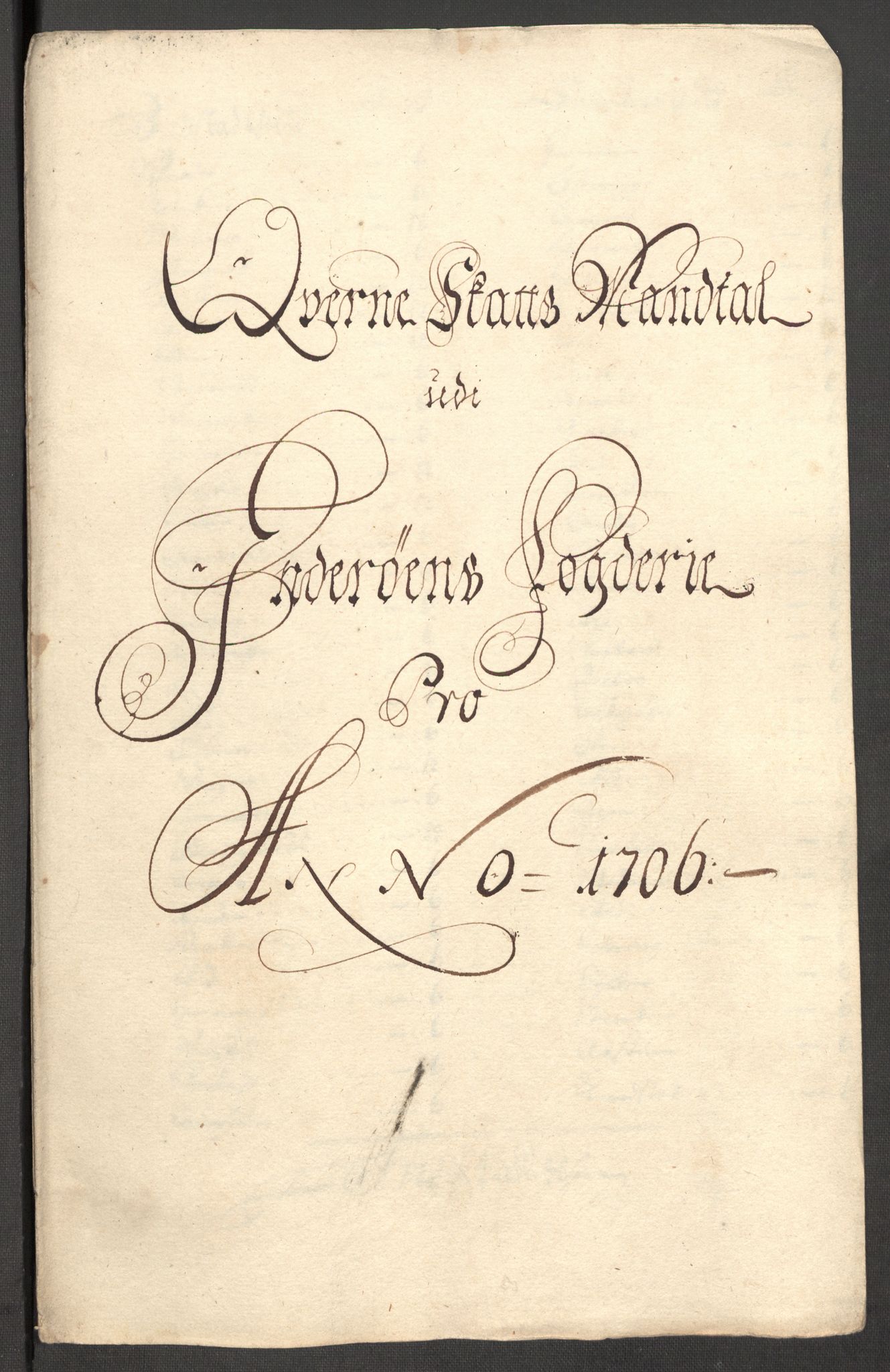 Rentekammeret inntil 1814, Reviderte regnskaper, Fogderegnskap, AV/RA-EA-4092/R63/L4315: Fogderegnskap Inderøy, 1706-1707, p. 126