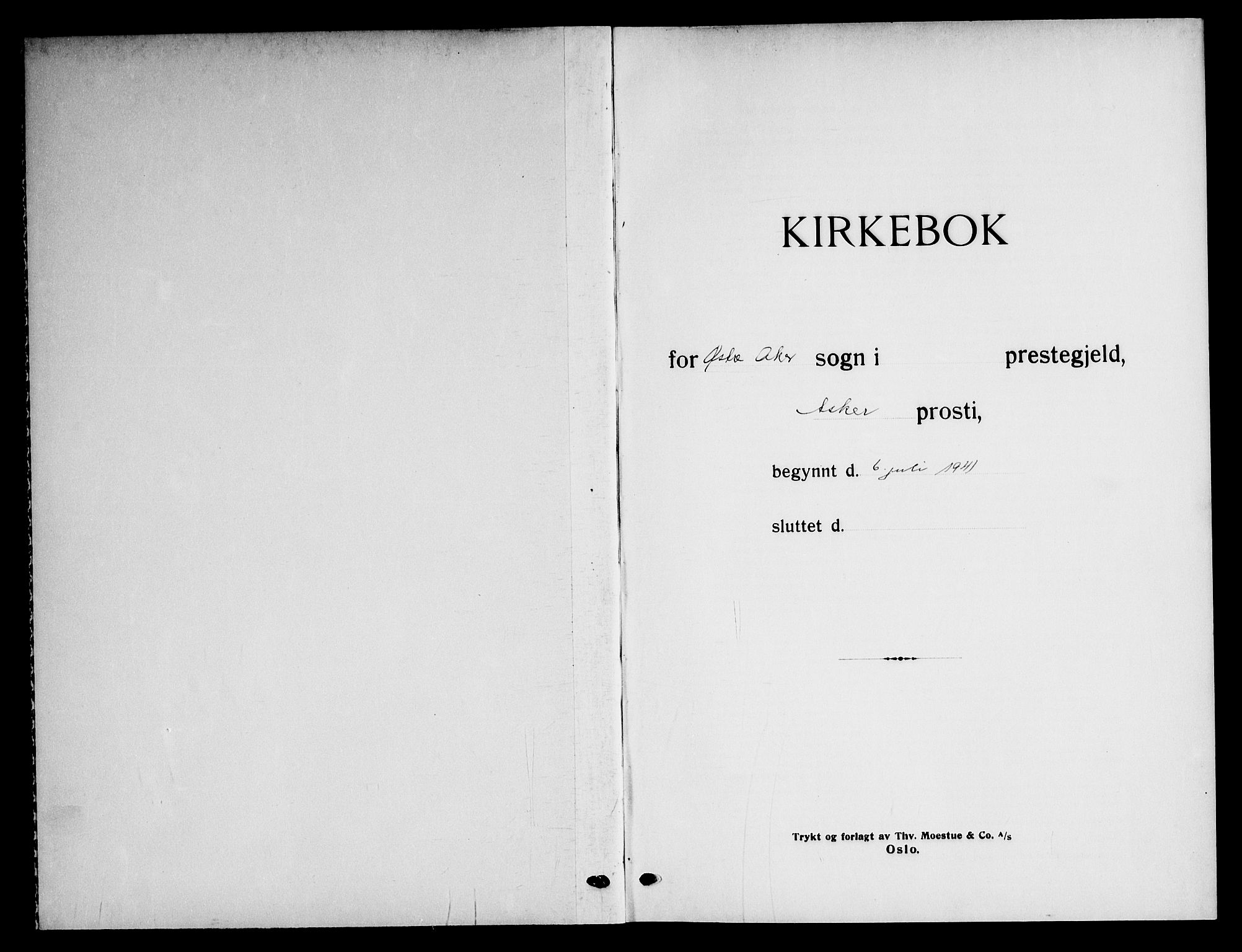 Østre Aker prestekontor Kirkebøker, AV/SAO-A-10840/G/Ga/L0006: Parish register (copy) no. I 6, 1941-1946