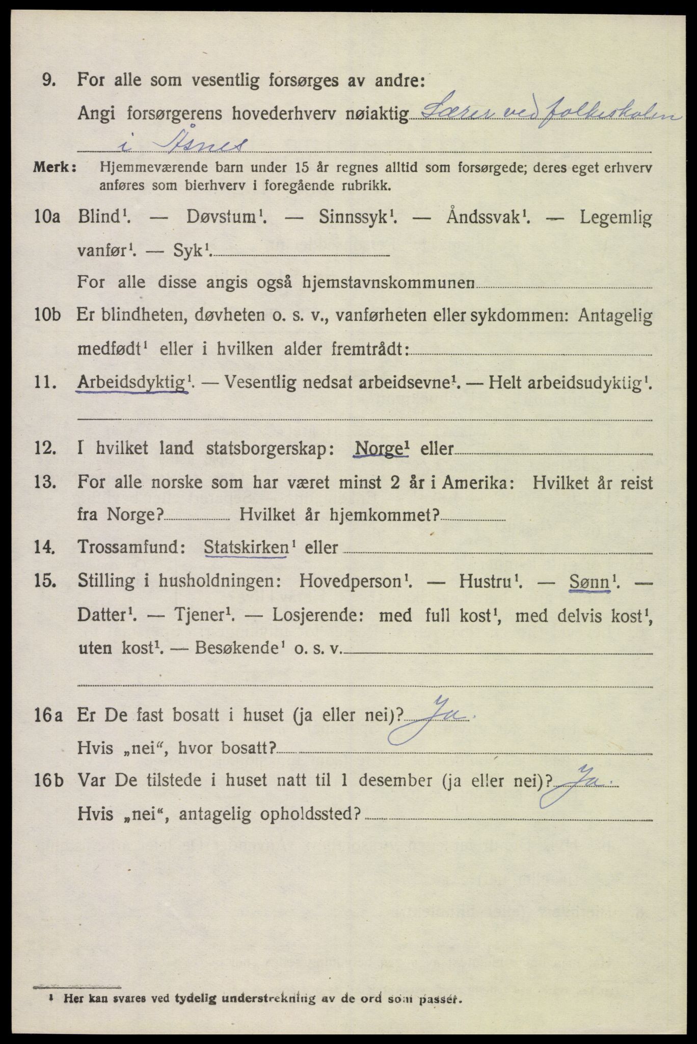 SAH, 1920 census for Åsnes, 1920, p. 10435