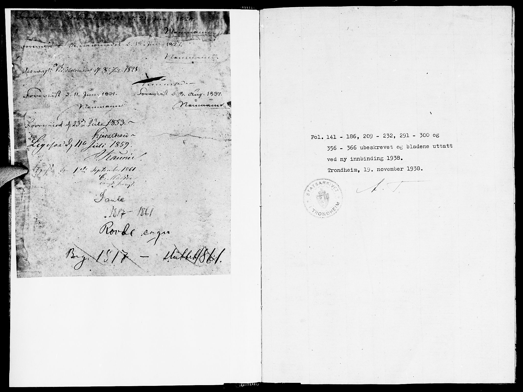 Ministerialprotokoller, klokkerbøker og fødselsregistre - Møre og Romsdal, SAT/A-1454/504/L0054: Parish register (official) no. 504A01, 1816-1861