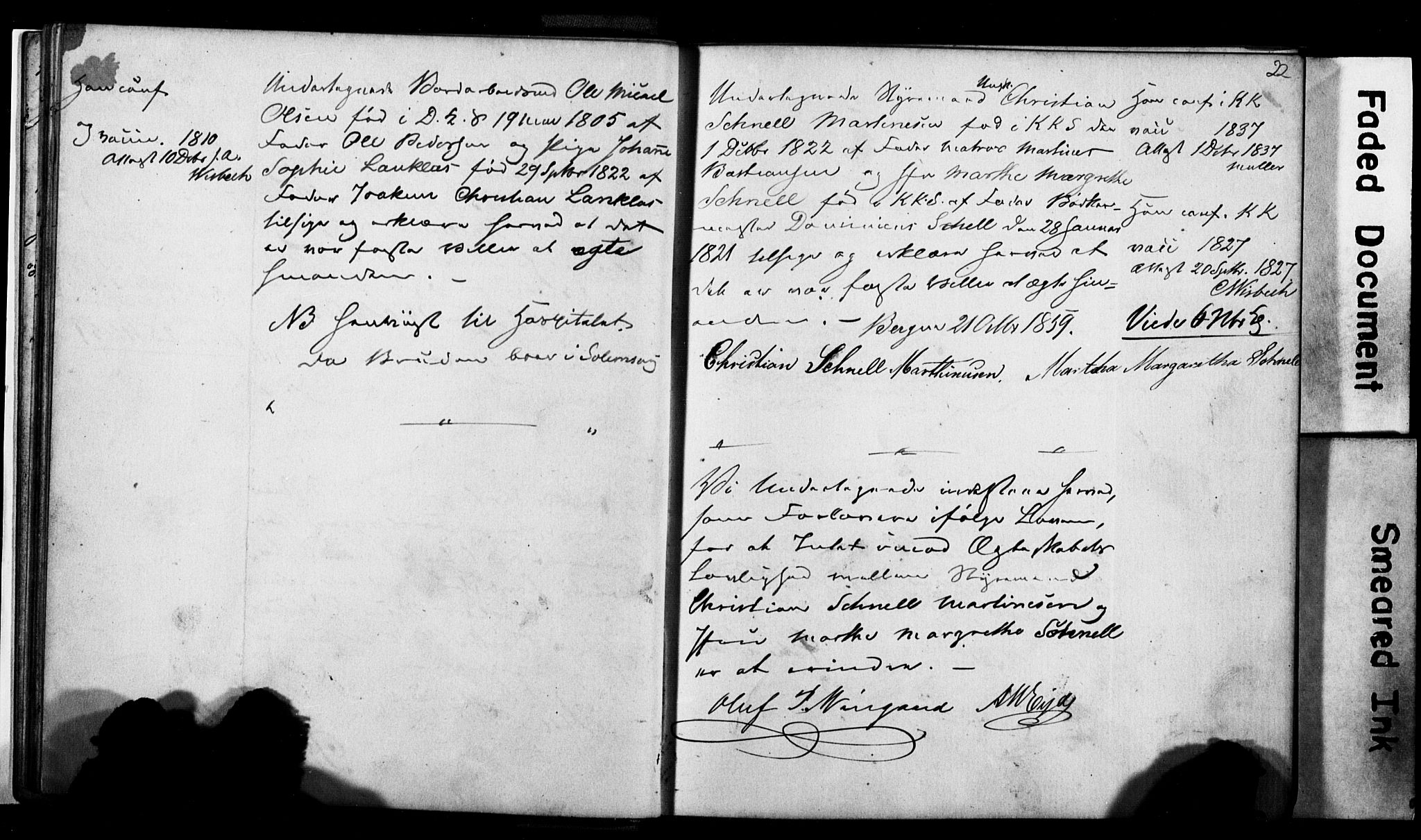 Korskirken sokneprestembete, AV/SAB-A-76101: Best man's statements no. II.5.2, 1859-1865, p. 22