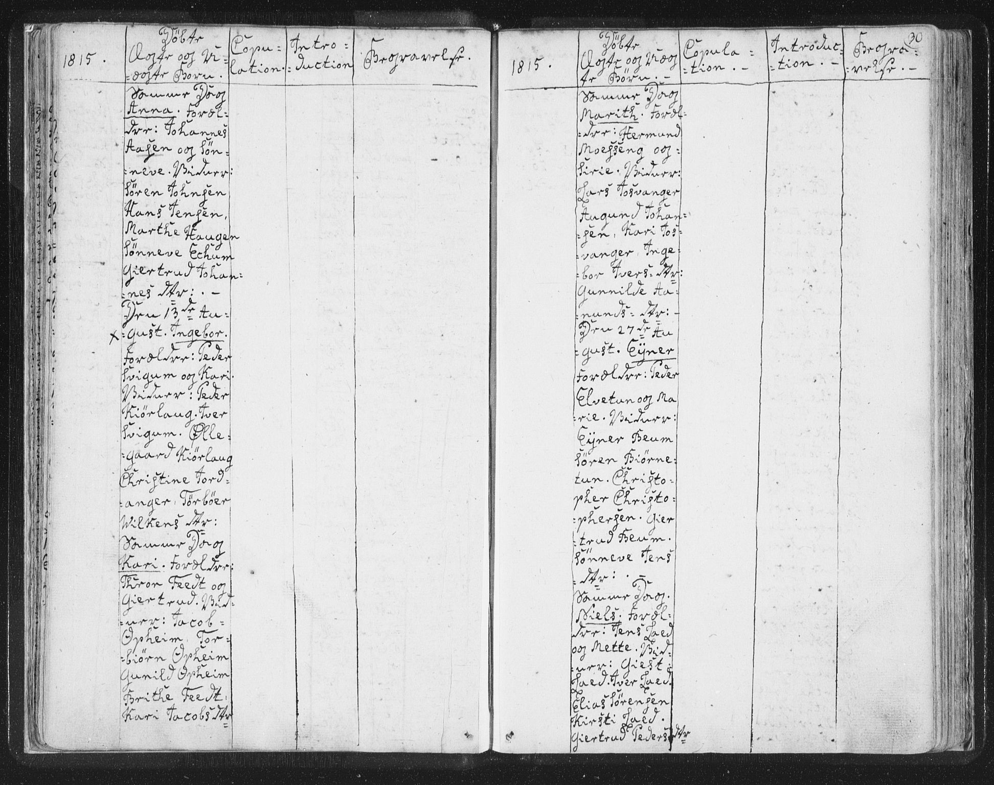 Hafslo sokneprestembete, AV/SAB-A-80301/H/Haa/Haaa/L0003: Parish register (official) no. A 3, 1807-1821, p. 30