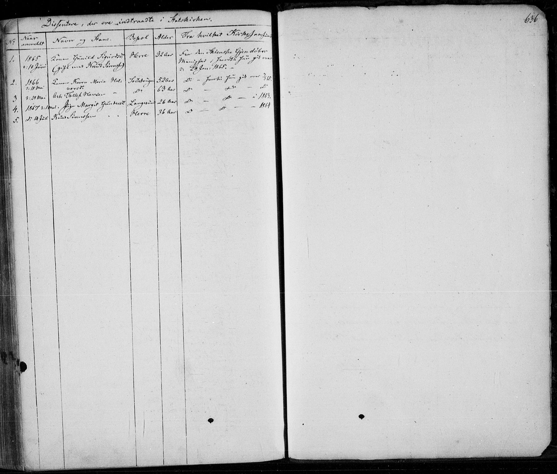 Bamble kirkebøker, SAKO/A-253/F/Fa/L0005: Parish register (official) no. I 5, 1854-1869, p. 636