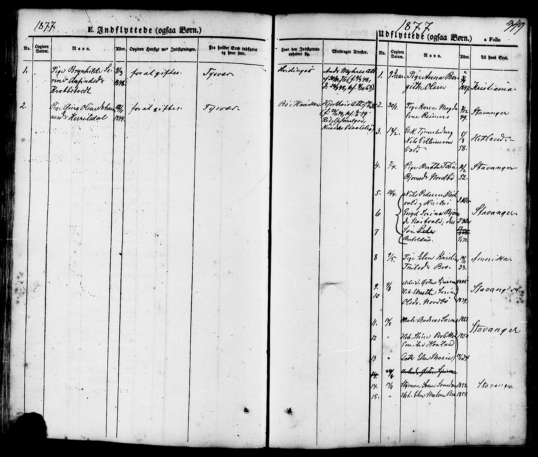 Rennesøy sokneprestkontor, AV/SAST-A -101827/H/Ha/Haa/L0006: Parish register (official) no. A 6, 1860-1878, p. 349