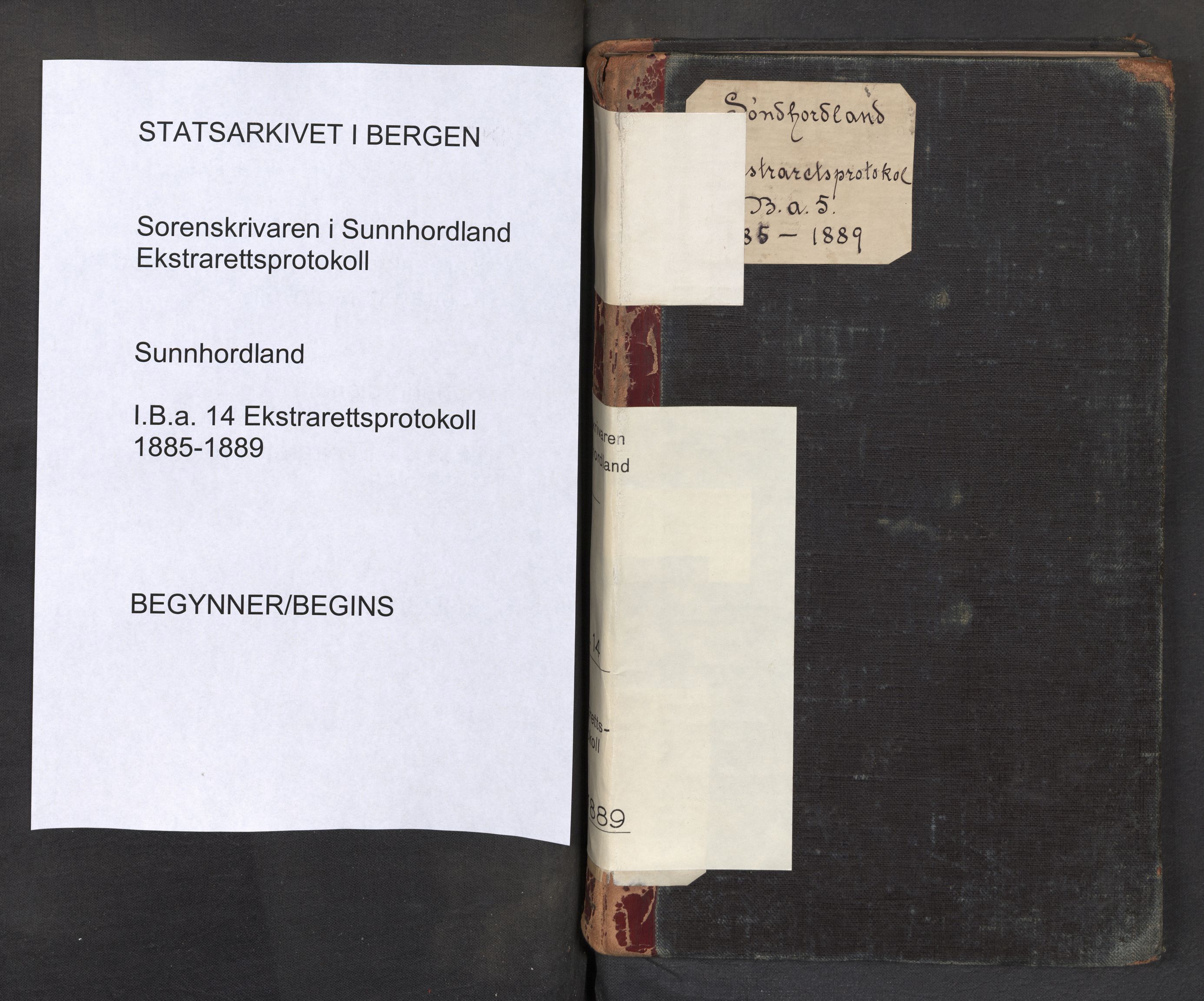 Sunnhordland sorenskrivar, SAB/A-2401/1/F/Fb/Fba/L0014: Ekstrarettsprotokoll, 1885-1889