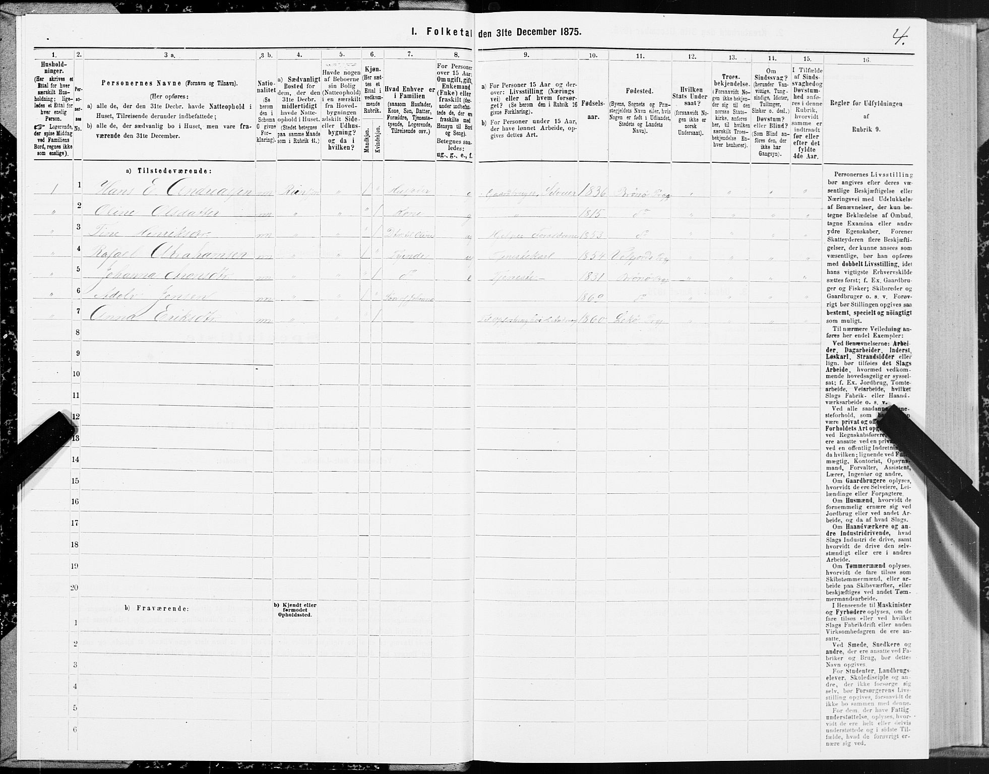 SAT, 1875 census for 1814P Brønnøy, 1875, p. 3004