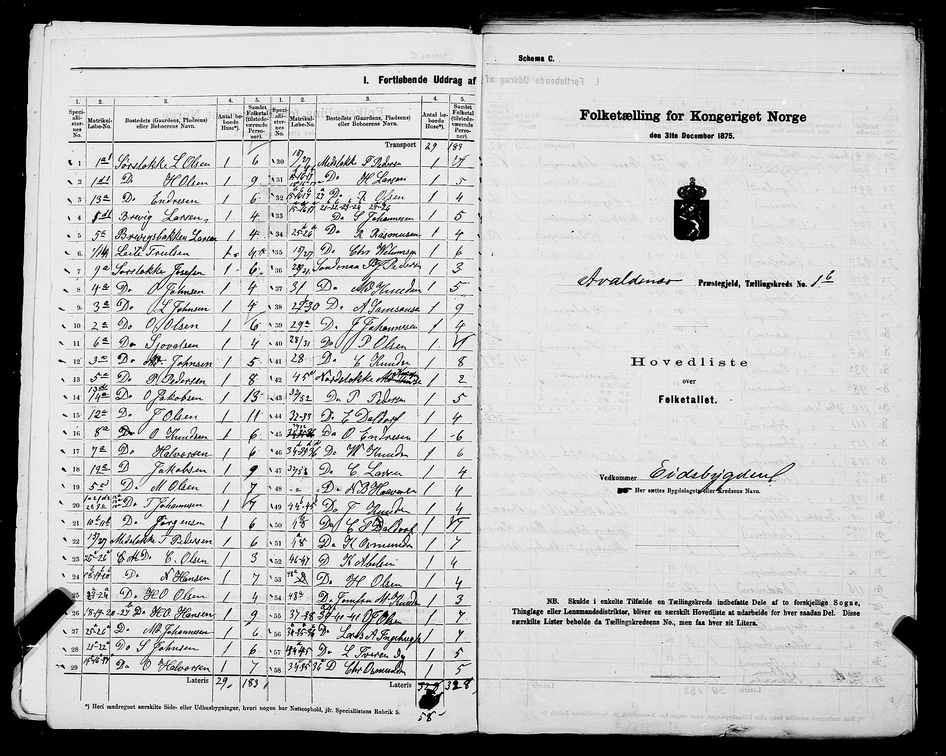 SAST, 1875 census for 1147L Avaldsnes/Avaldsnes og Kopervik, 1875, p. 8