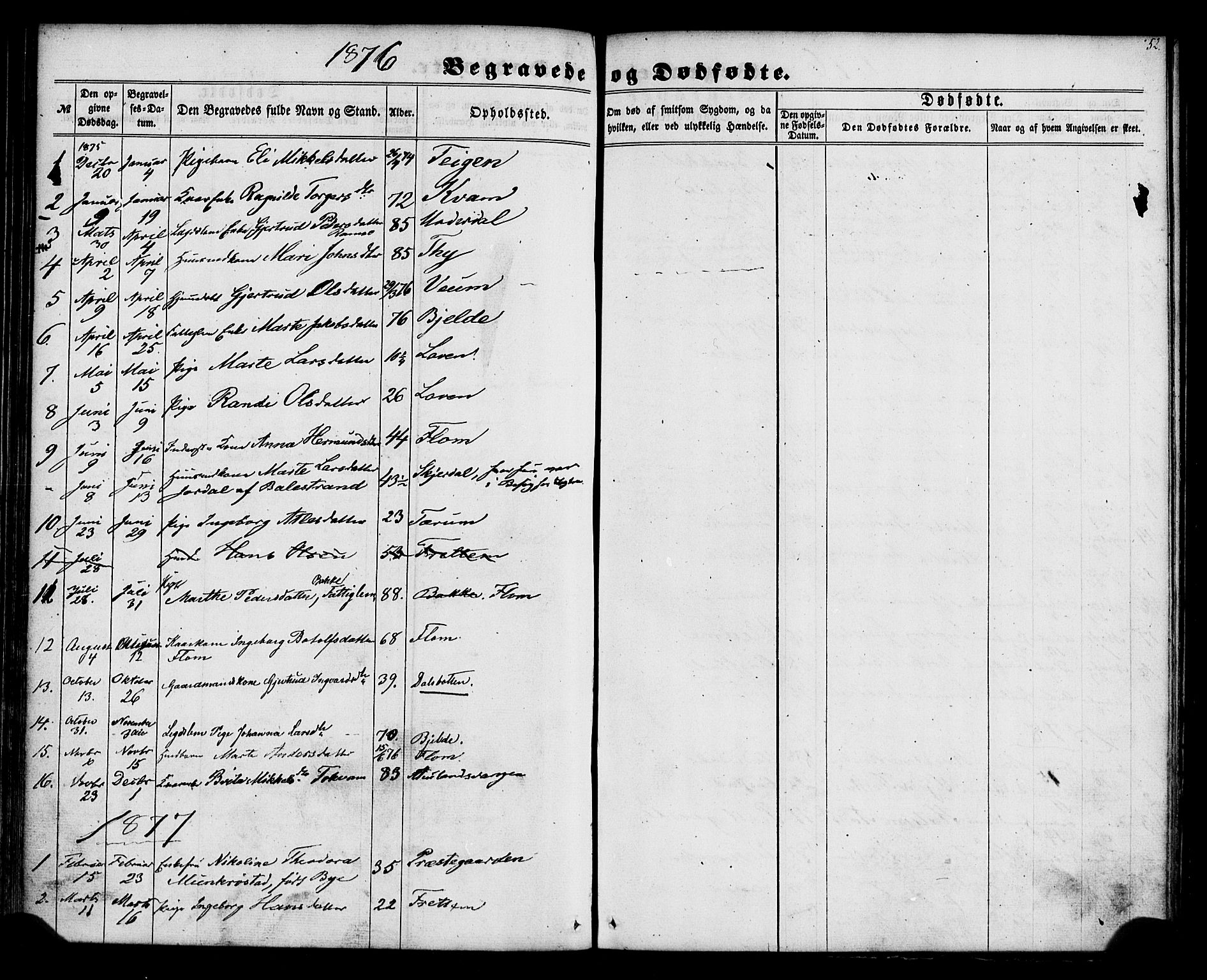 Aurland sokneprestembete, SAB/A-99937/H/Ha/Haa/L0011: Parish register (official) no. A 11, 1857-1879, p. 52