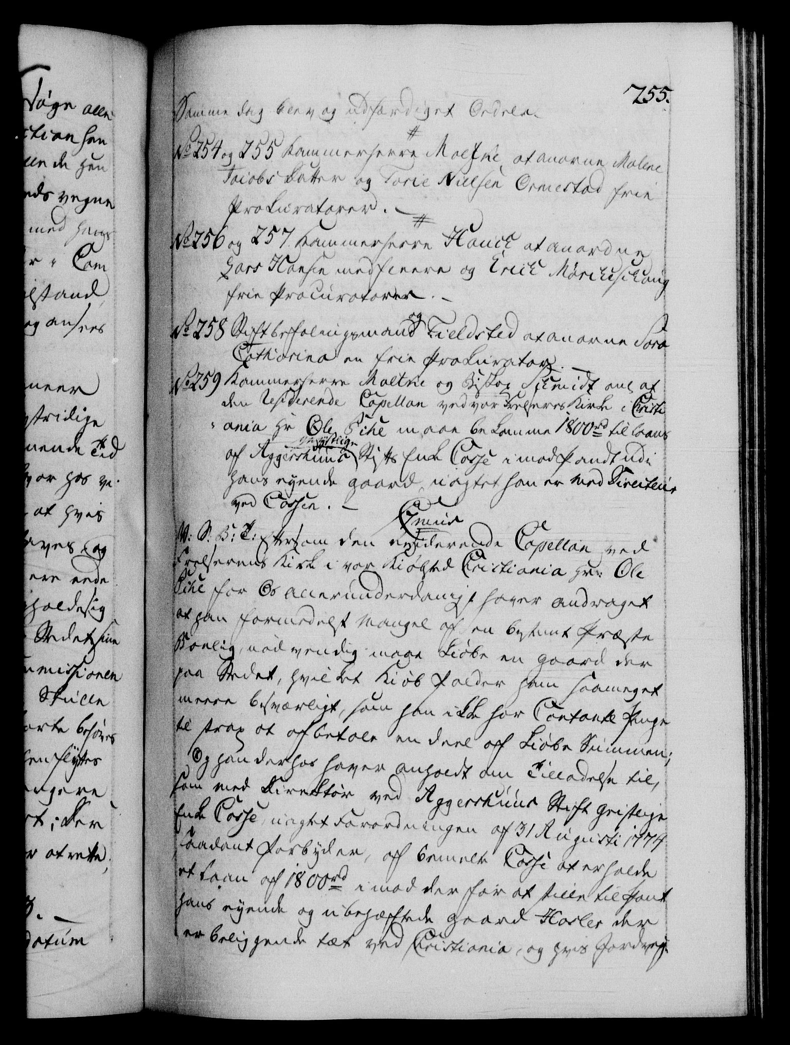 Danske Kanselli 1572-1799, AV/RA-EA-3023/F/Fc/Fca/Fcab/L0045: Norske tegnelser, 1792-1796, p. 255a
