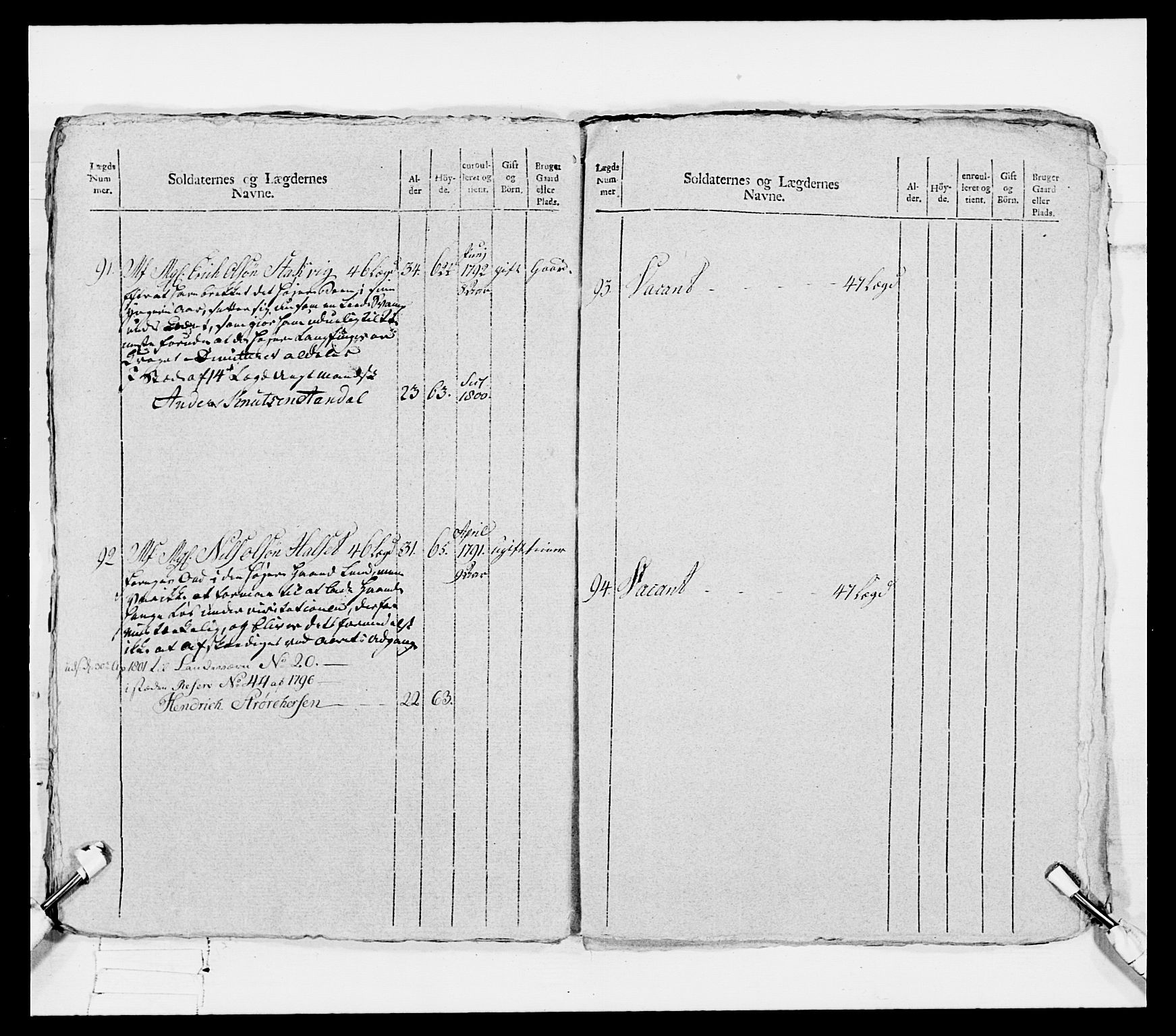 Generalitets- og kommissariatskollegiet, Det kongelige norske kommissariatskollegium, AV/RA-EA-5420/E/Eh/L0080: 2. Trondheimske nasjonale infanteriregiment, 1792-1800, p. 333