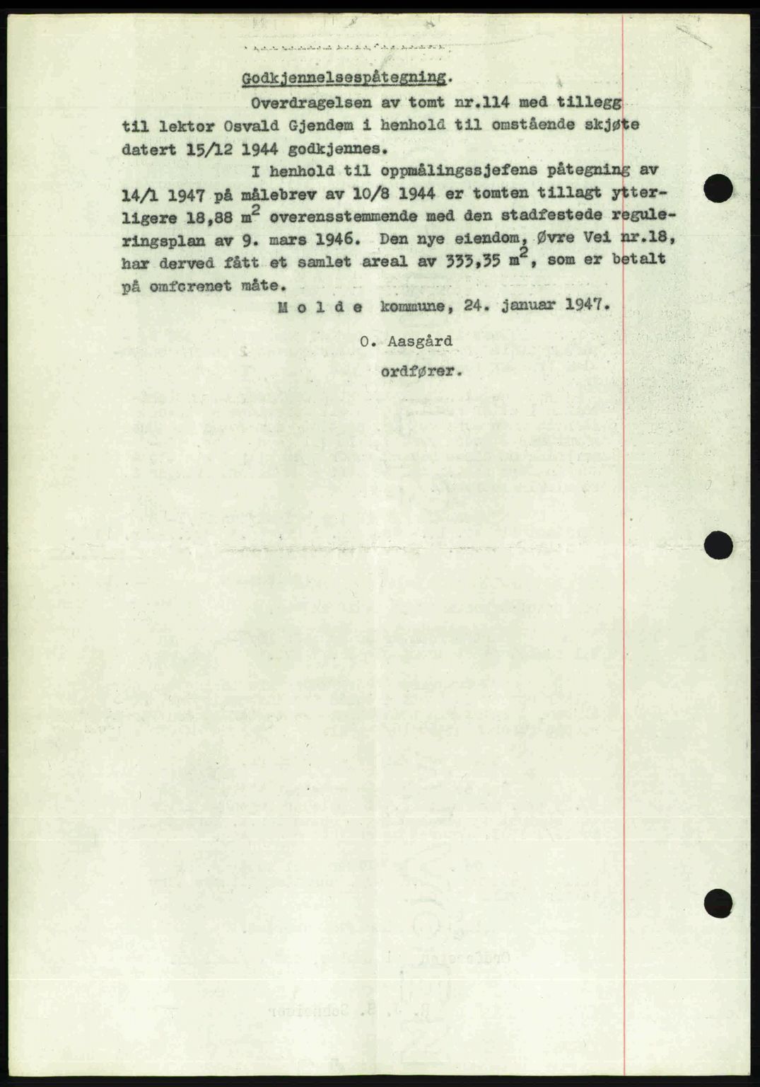 Romsdal sorenskriveri, SAT/A-4149/1/2/2C: Mortgage book no. A22, 1947-1947, Diary no: : 552/1947