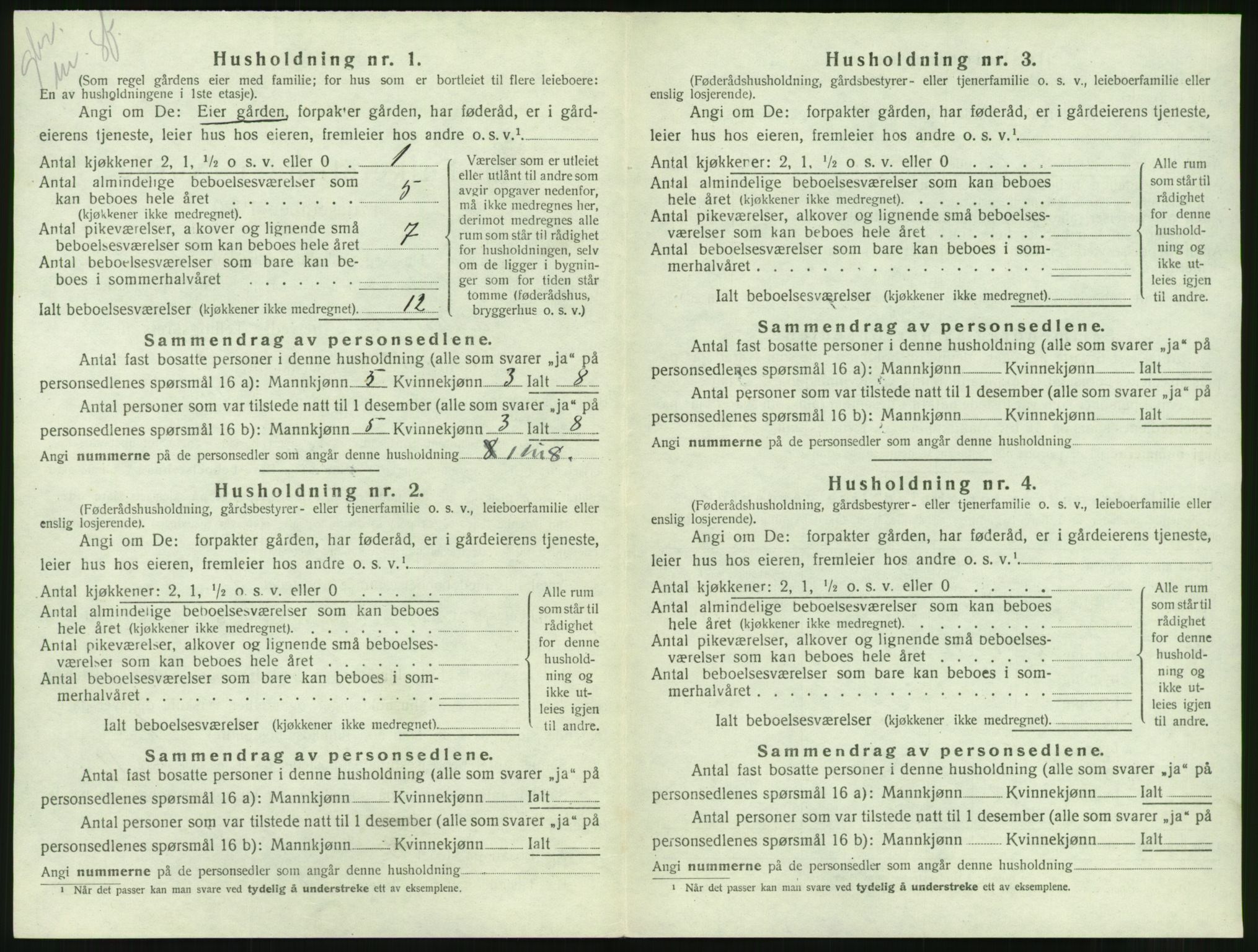 SAT, 1920 census for Halsa, 1920, p. 295