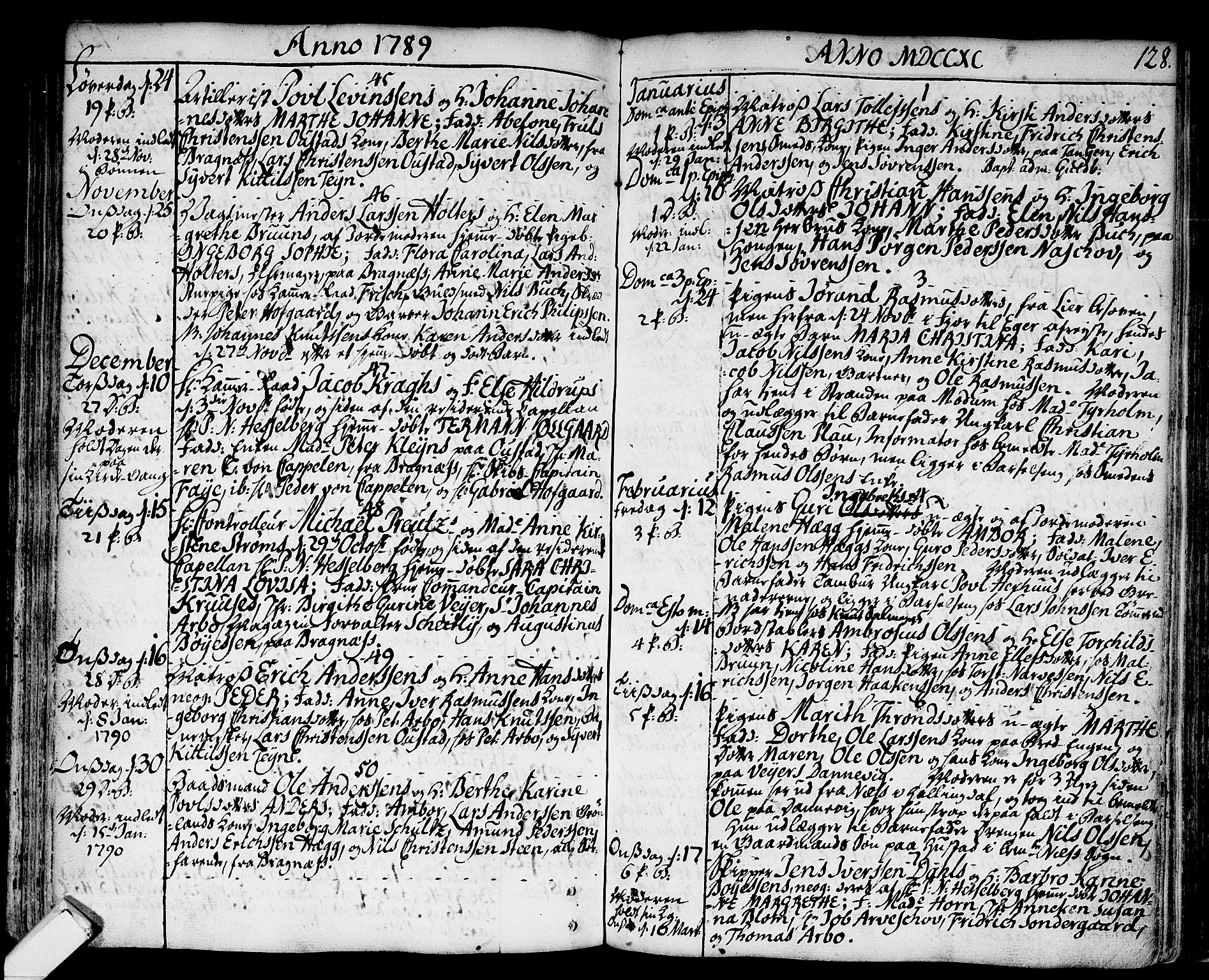 Strømsø kirkebøker, AV/SAKO-A-246/F/Fa/L0009: Parish register (official) no. I 9, 1752-1791, p. 128
